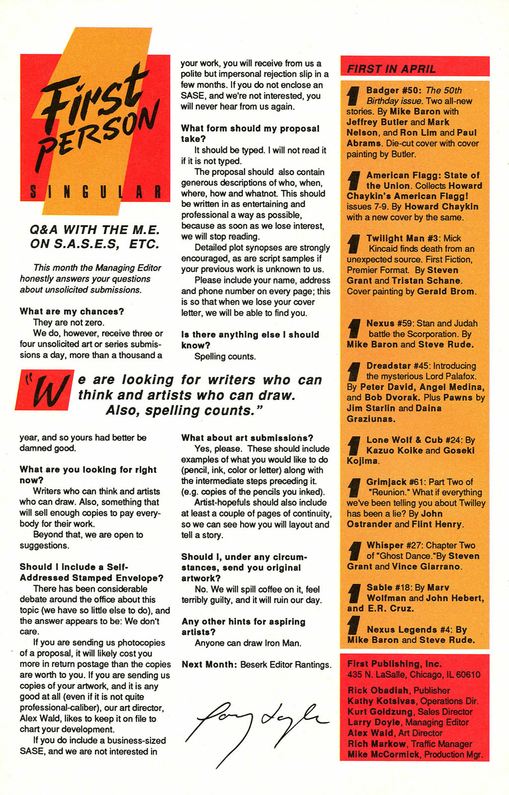 Read online Grimjack comic -  Issue #61 - 14