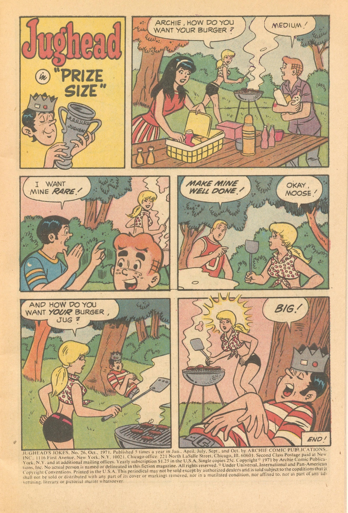 Read online Jughead's Jokes comic -  Issue #26 - 3