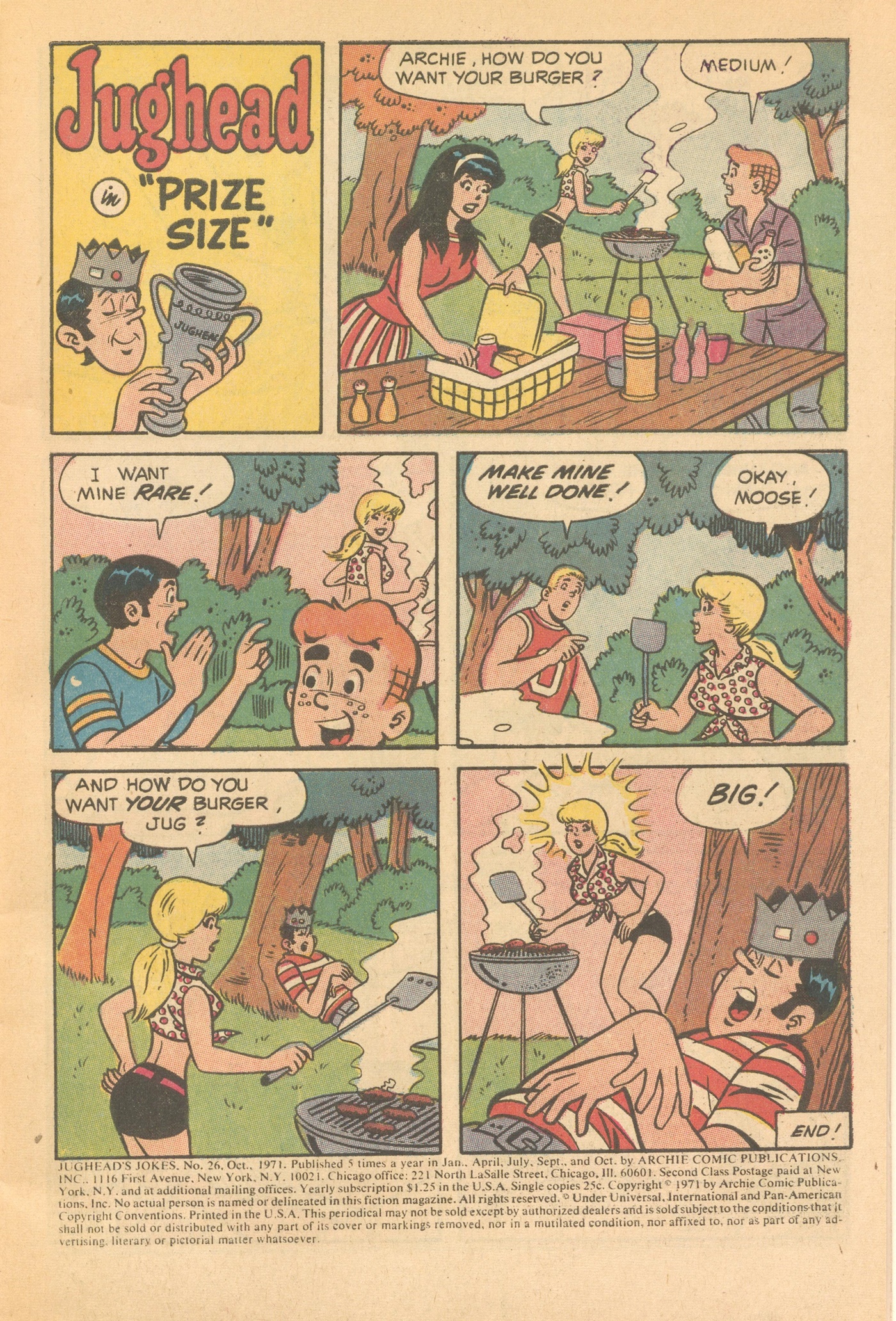 Read online Jughead's Jokes comic -  Issue #26 - 3