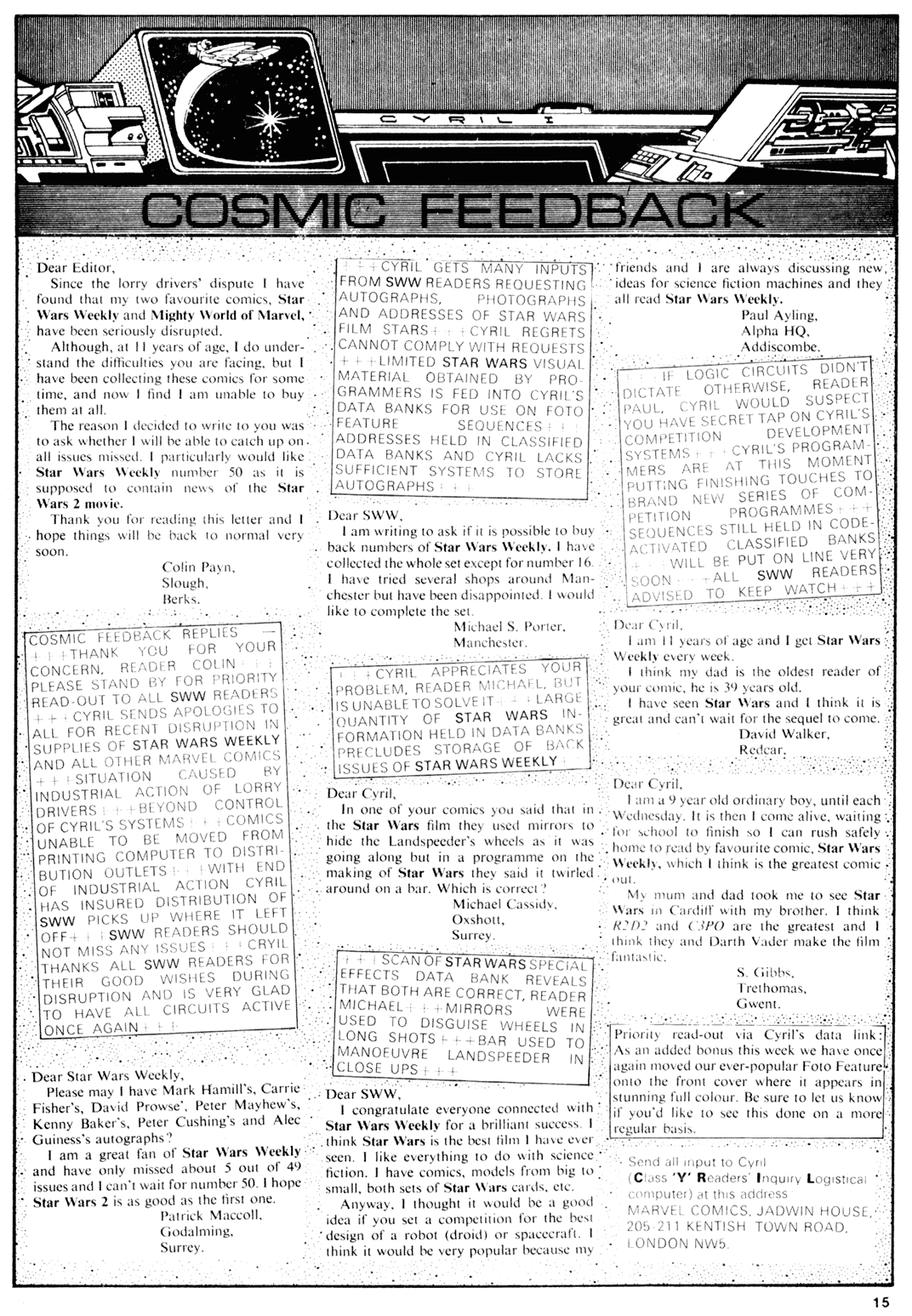 Read online Star Wars Weekly comic -  Issue #58 - 15