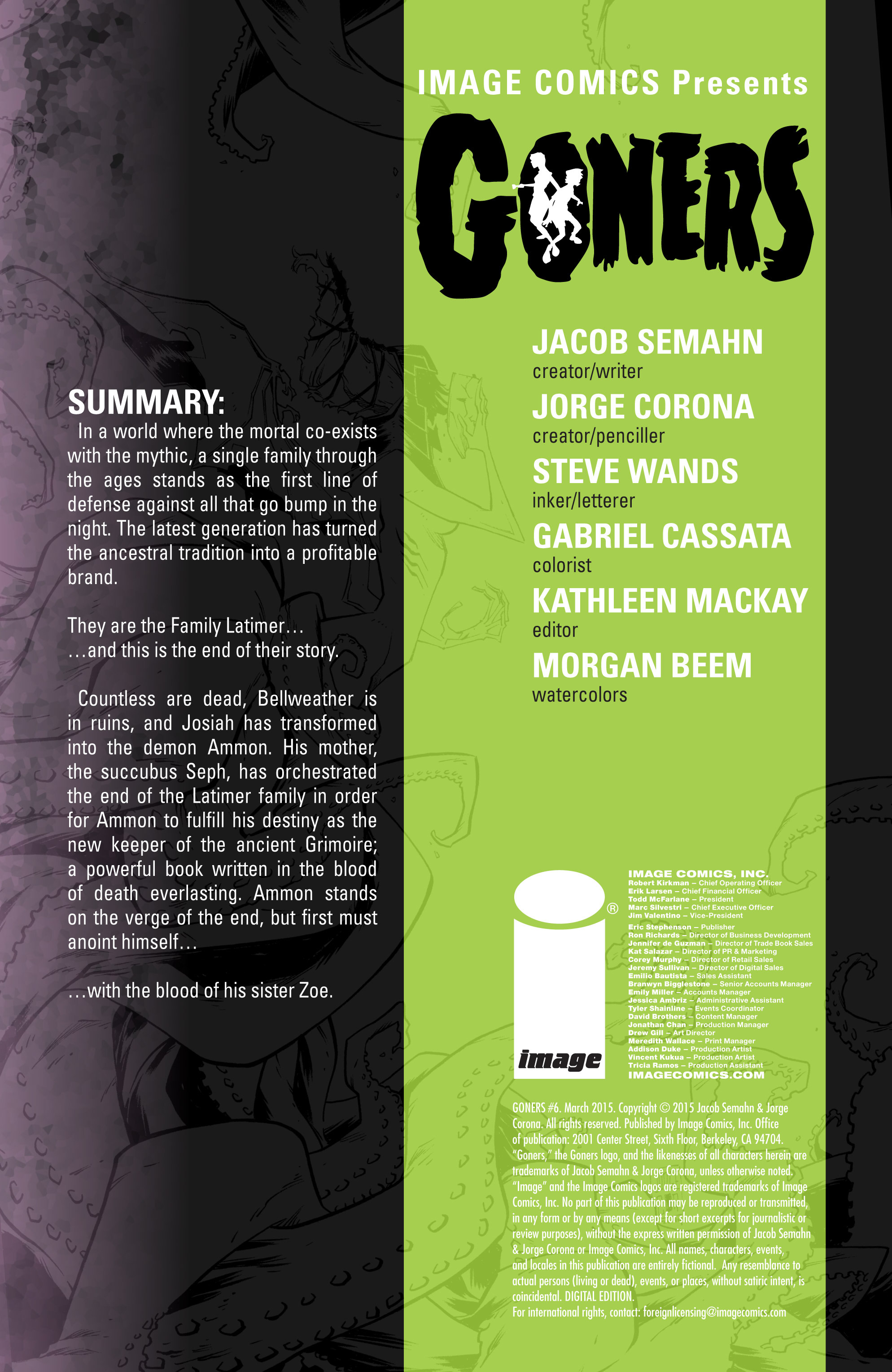 Read online Goners comic -  Issue #6 - 2