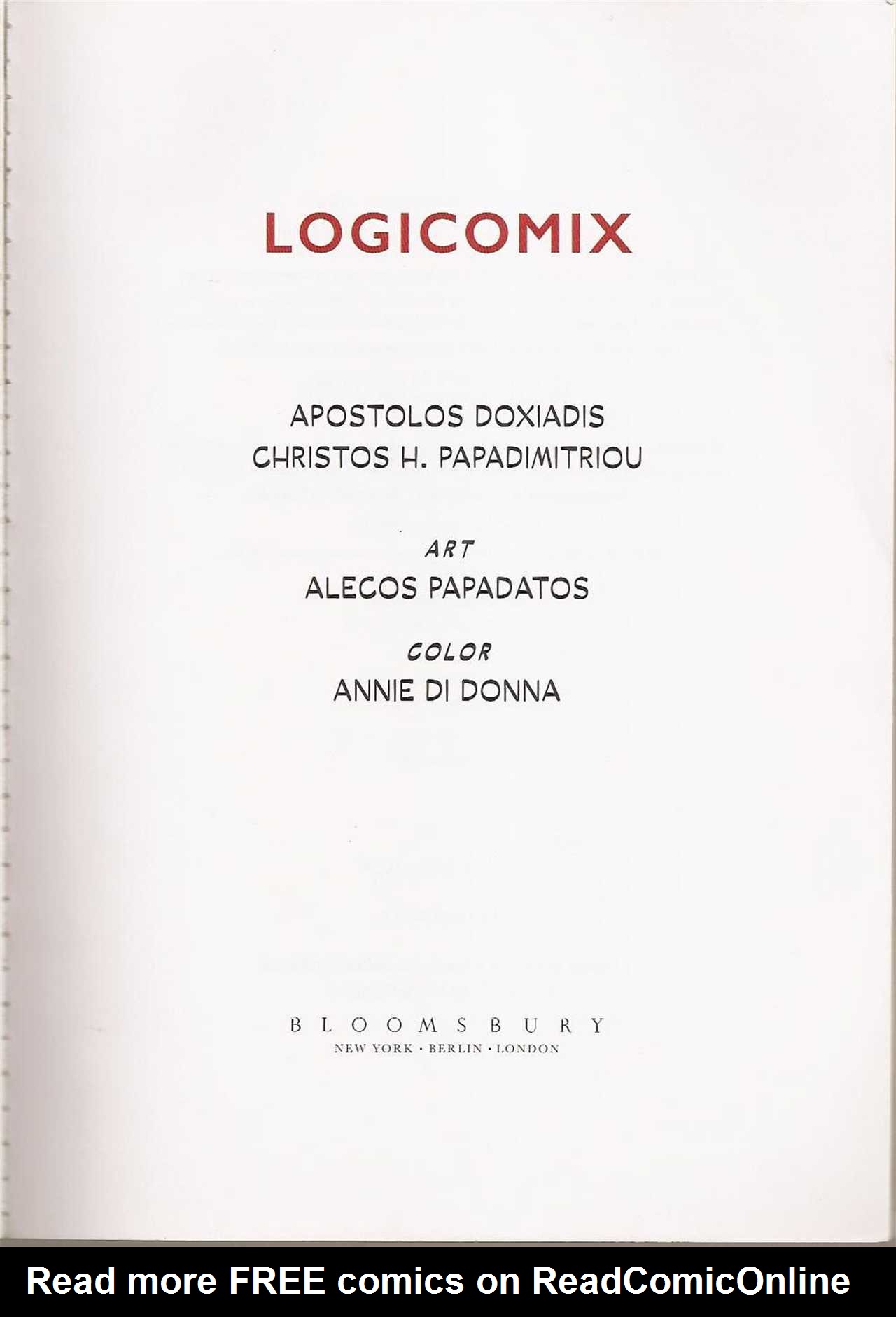 Read online Logicomix comic -  Issue # TPB - 4