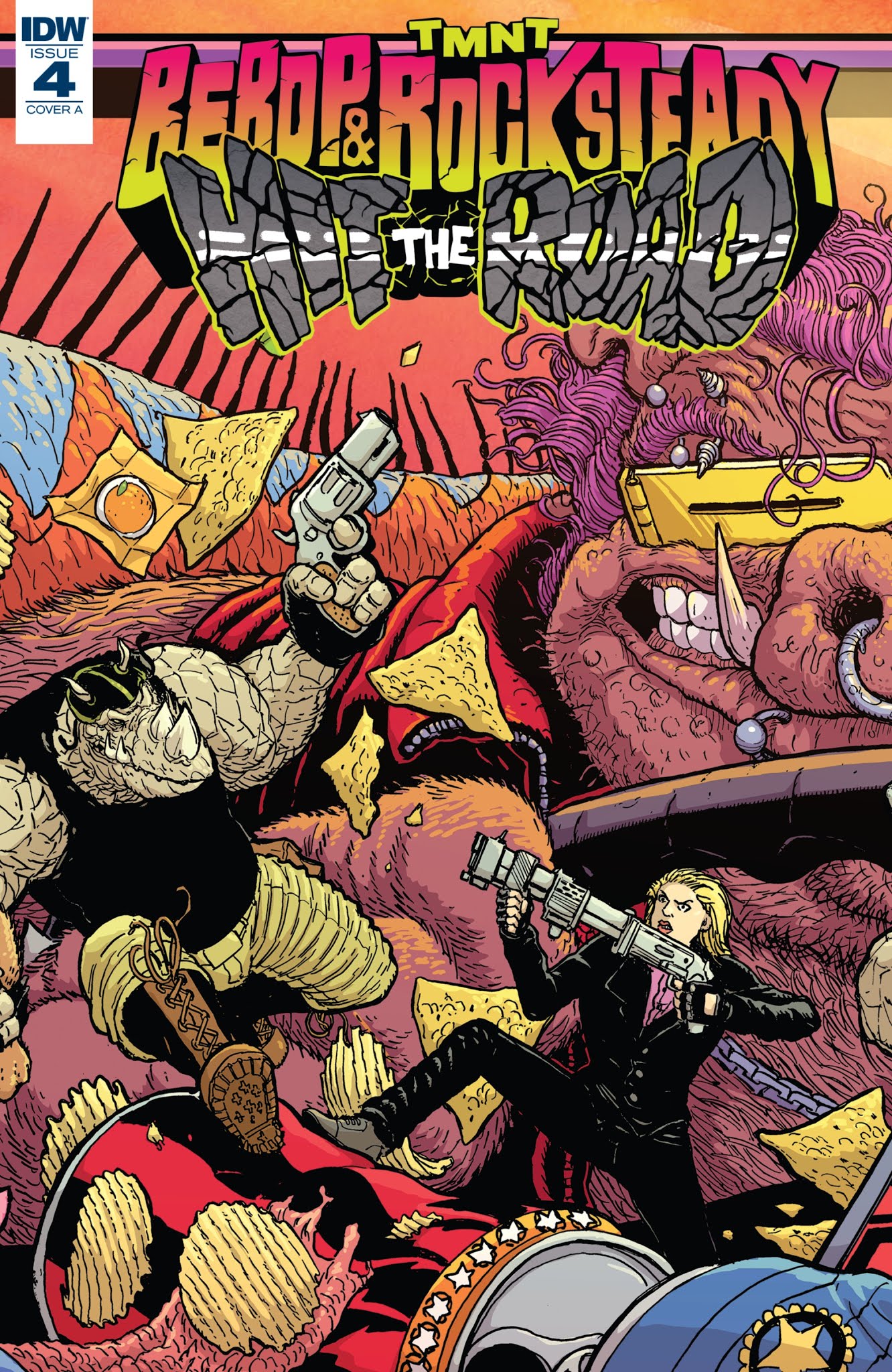 Read online Teenage Mutant Ninja Turtles: Bebop & Rocksteady Hit the Road comic -  Issue #4 - 1