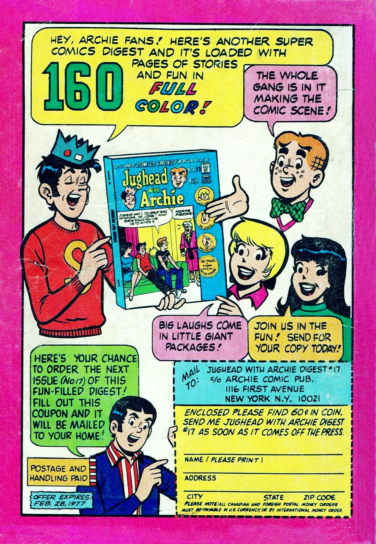 Read online Archie Digest Magazine comic -  Issue #20 - 164
