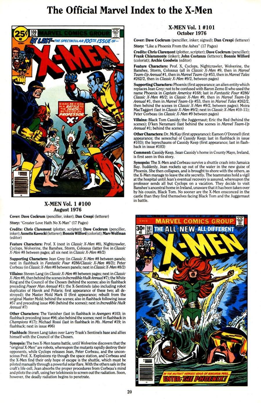 Read online The Official Marvel Index To The X-Men (1994) comic -  Issue #2 - 22