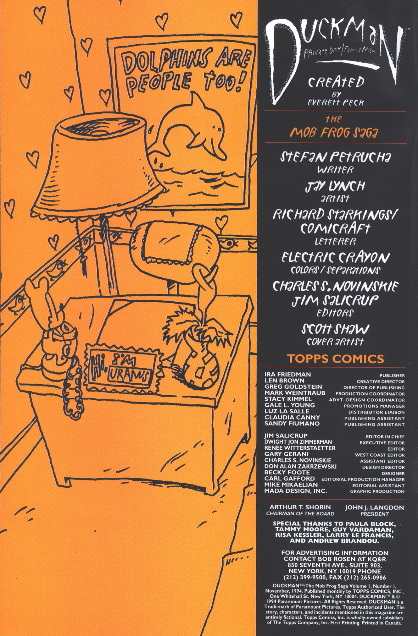 Read online Duckman : The Mob Frog Saga comic -  Issue #1 - 2