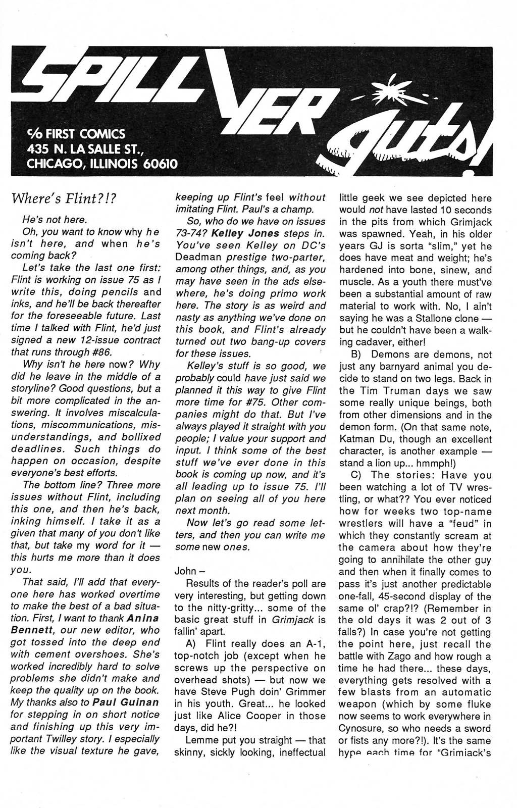 Read online Grimjack comic -  Issue #72 - 33