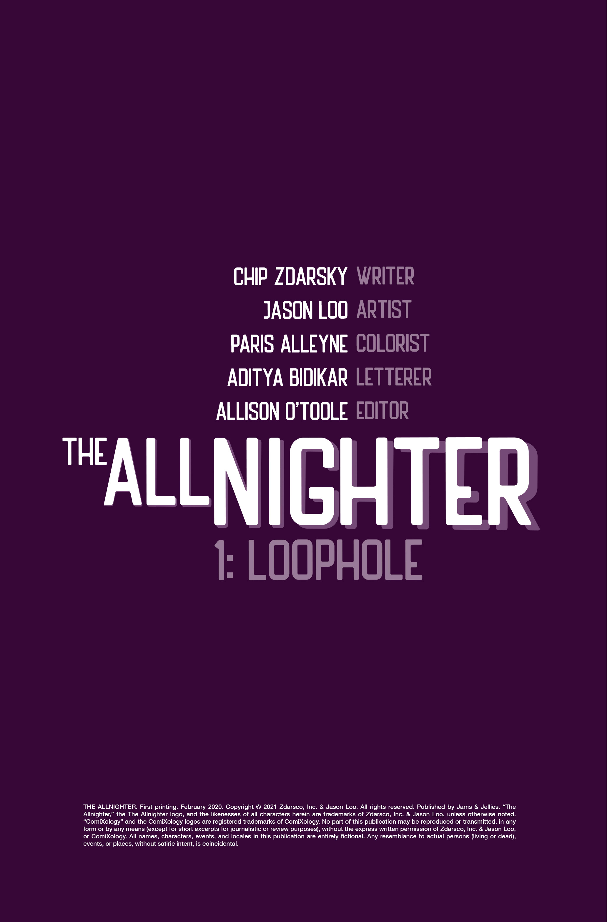 Read online The All-Nighter comic -  Issue #1 - 2