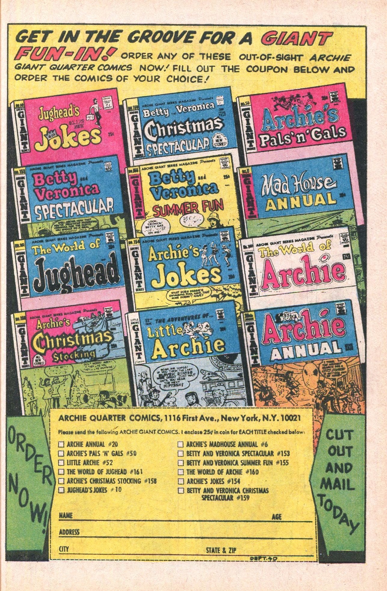 Read online Jughead's Jokes comic -  Issue #10 - 31