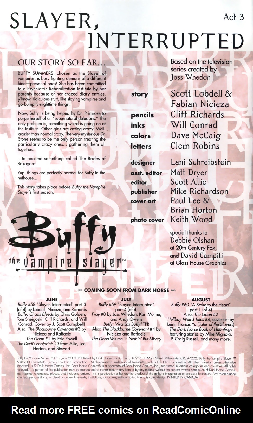 Read online Buffy the Vampire Slayer (1998) comic -  Issue #58 - 2