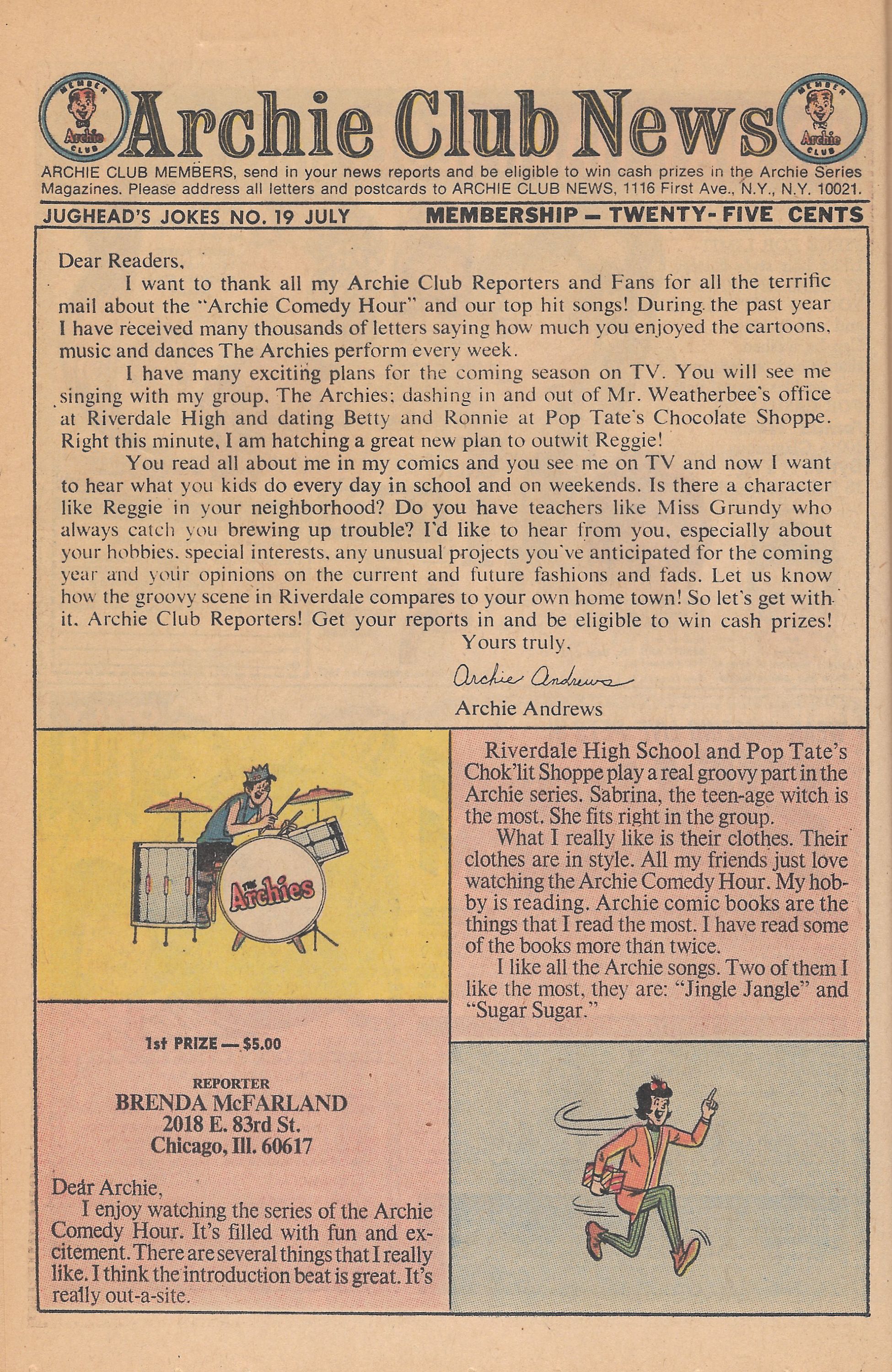 Read online Jughead's Jokes comic -  Issue #19 - 32