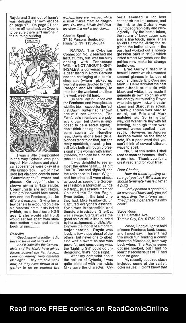 Read online FemForce Special: Rayda The Cyberian Connection comic -  Issue #3 - 27