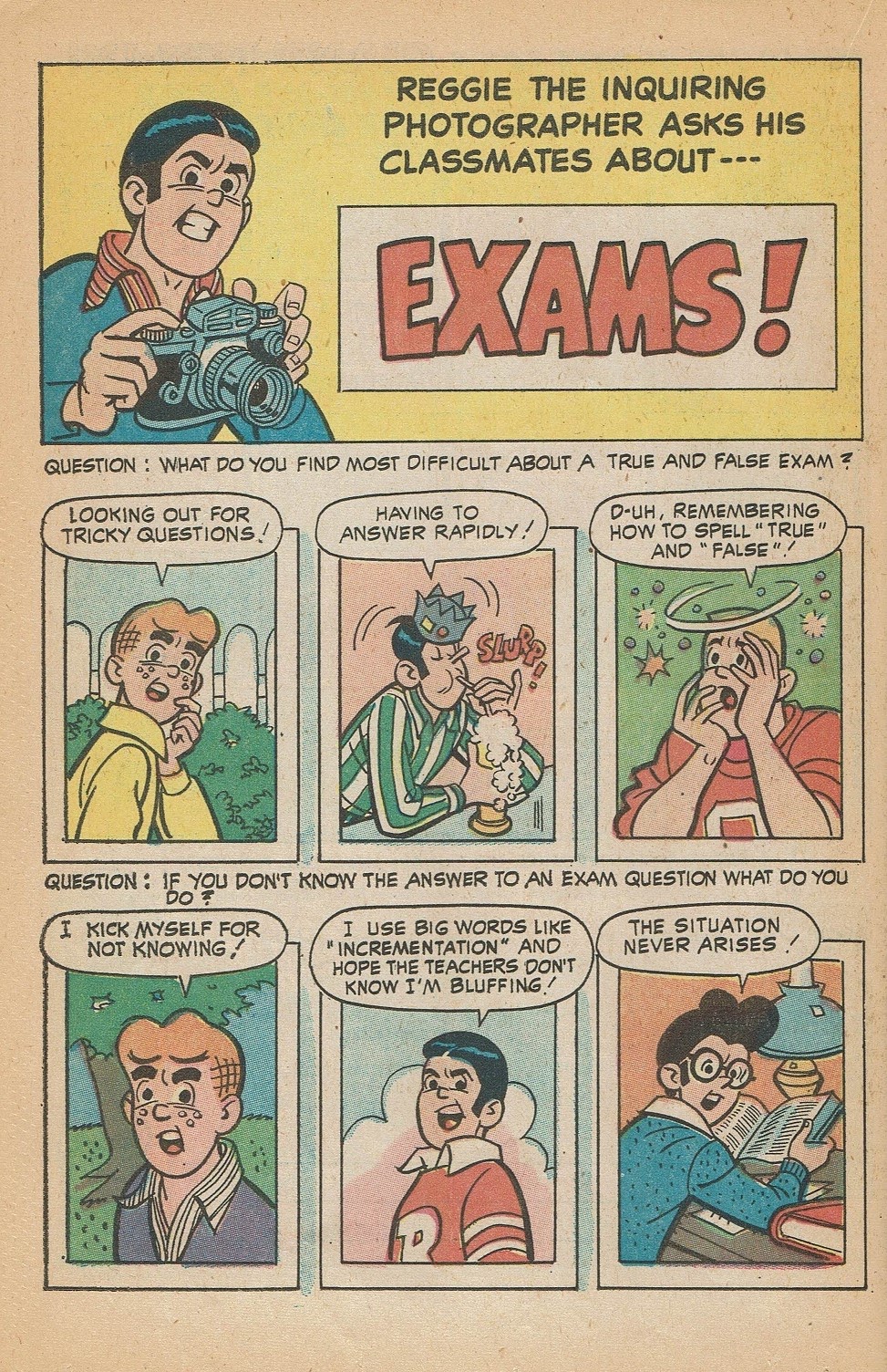 Read online Reggie's Wise Guy Jokes comic -  Issue #20 - 36