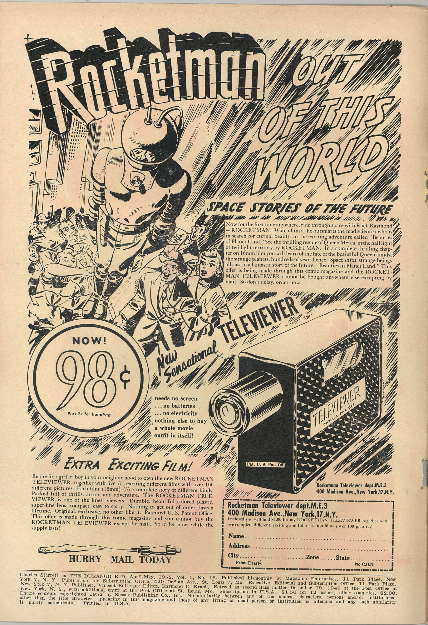 Read online Charles Starrett as The Durango Kid comic -  Issue #16 - 2