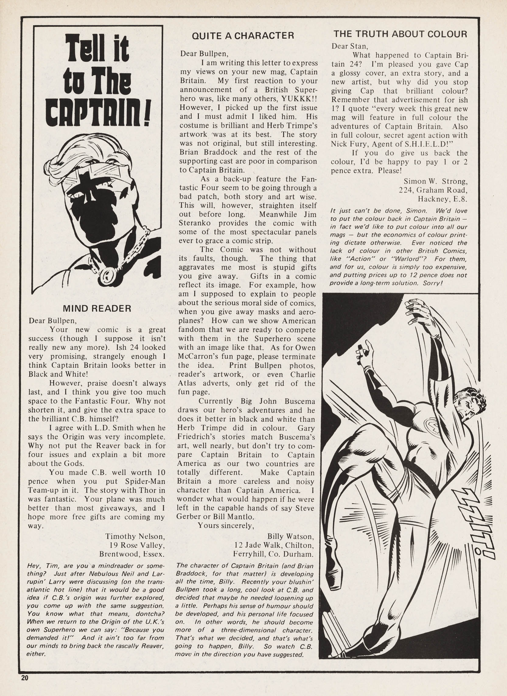 Read online Captain Britain (1976) comic -  Issue #31 - 20