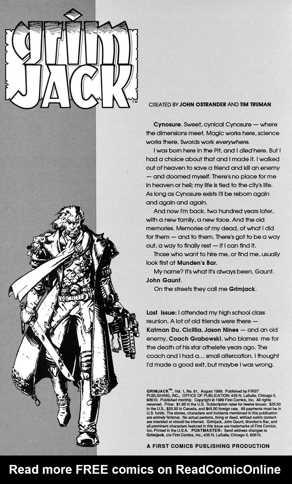 Read online Grimjack comic -  Issue #61 - 2