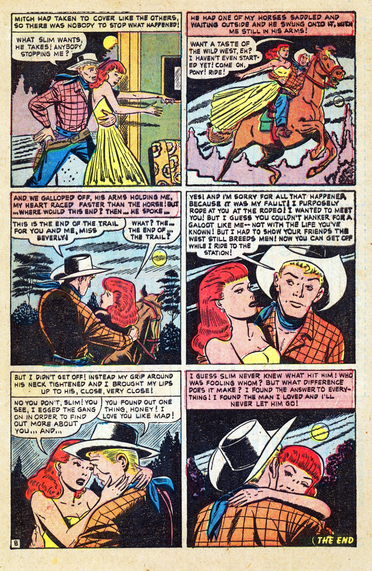 Read online Cowboy Romances comic -  Issue #1 - 47