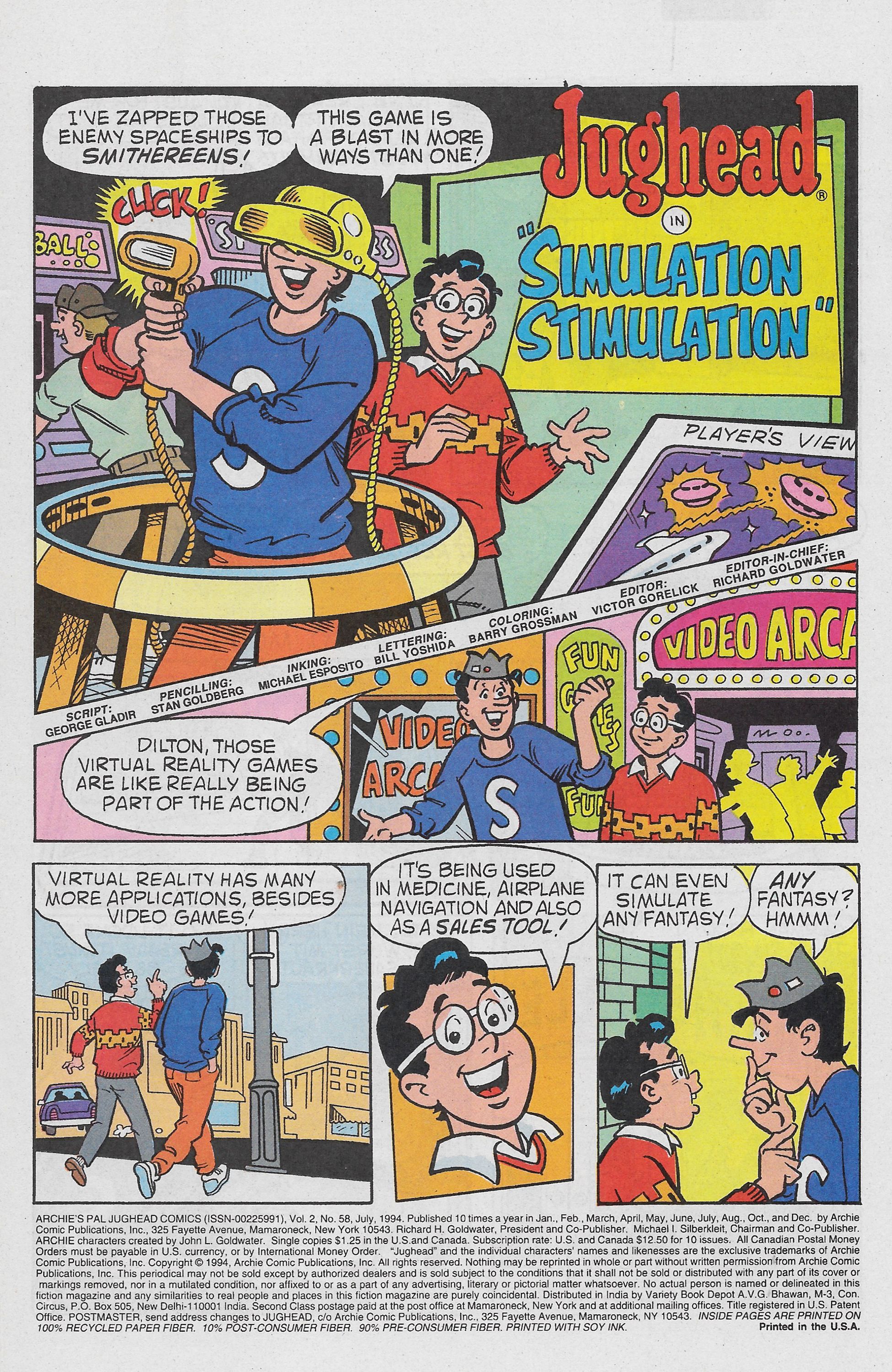 Read online Archie's Pal Jughead Comics comic -  Issue #58 - 3