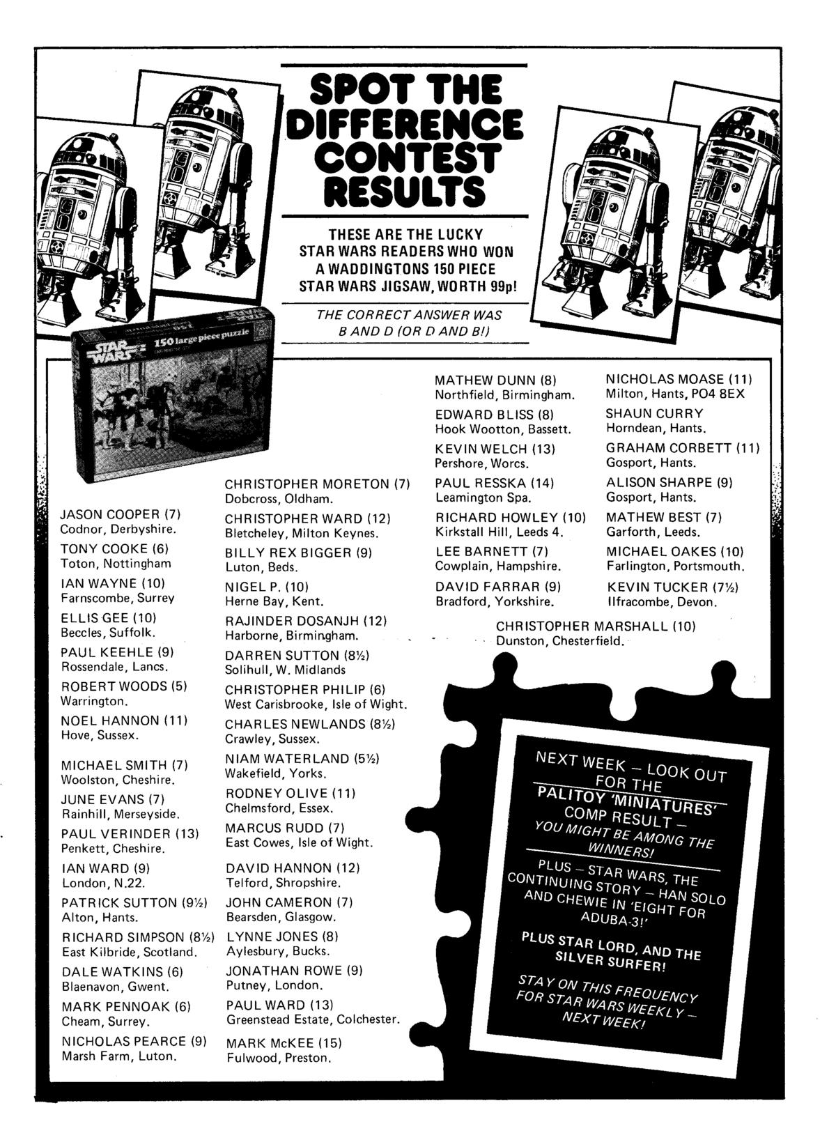 Read online Star Wars Weekly comic -  Issue #15 - 27