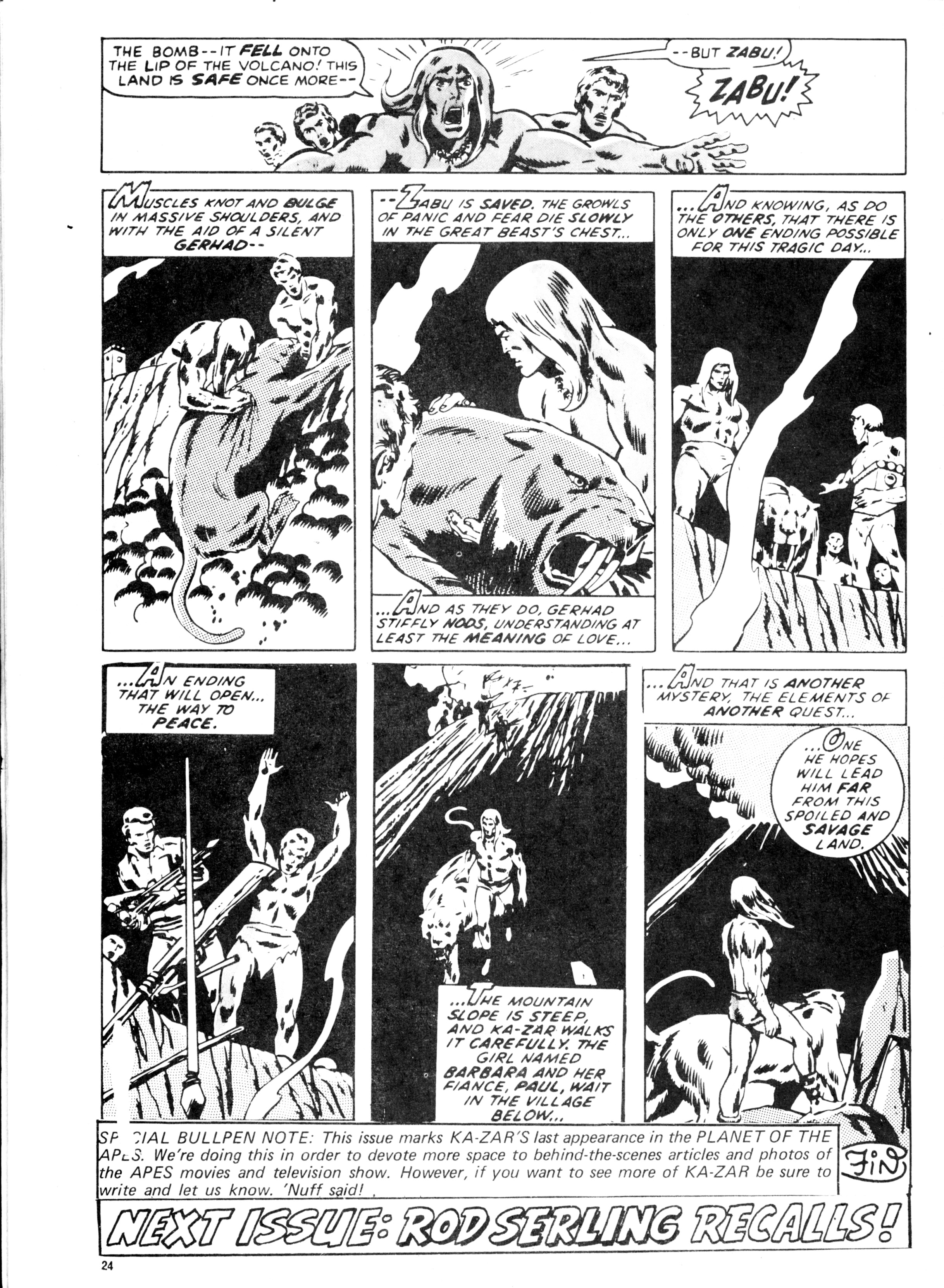 Read online Planet of the Apes (1974) comic -  Issue #11 - 24
