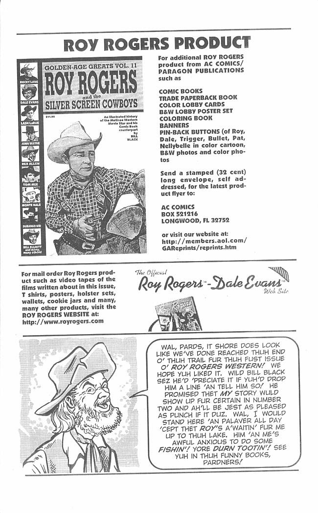 Read online Roy Rogers Western comic -  Issue #1 - 42