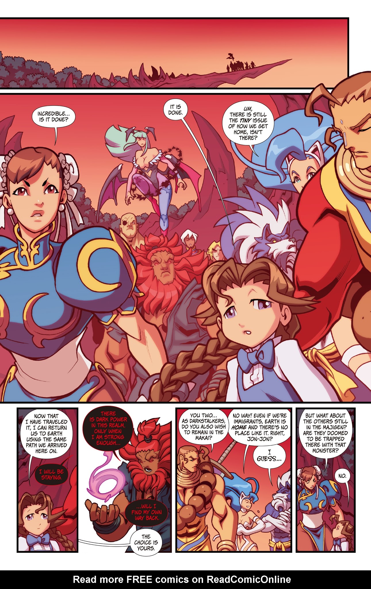 Read online Street Fighter VS Darkstalkers comic -  Issue #8 - 17