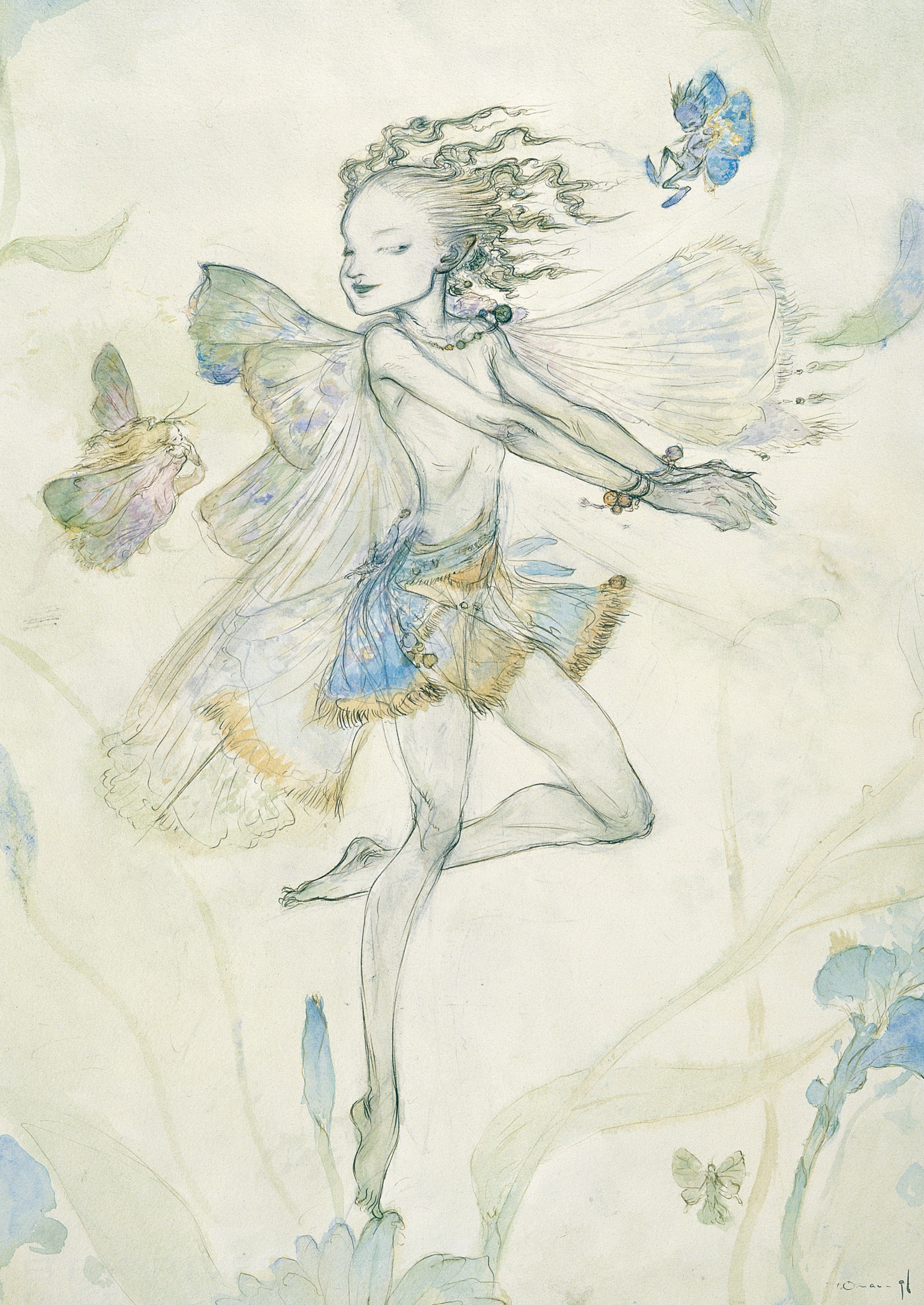 Read online Elegant Spirits: Amano's Tale of Genji and Fairies comic -  Issue # TPB - 100