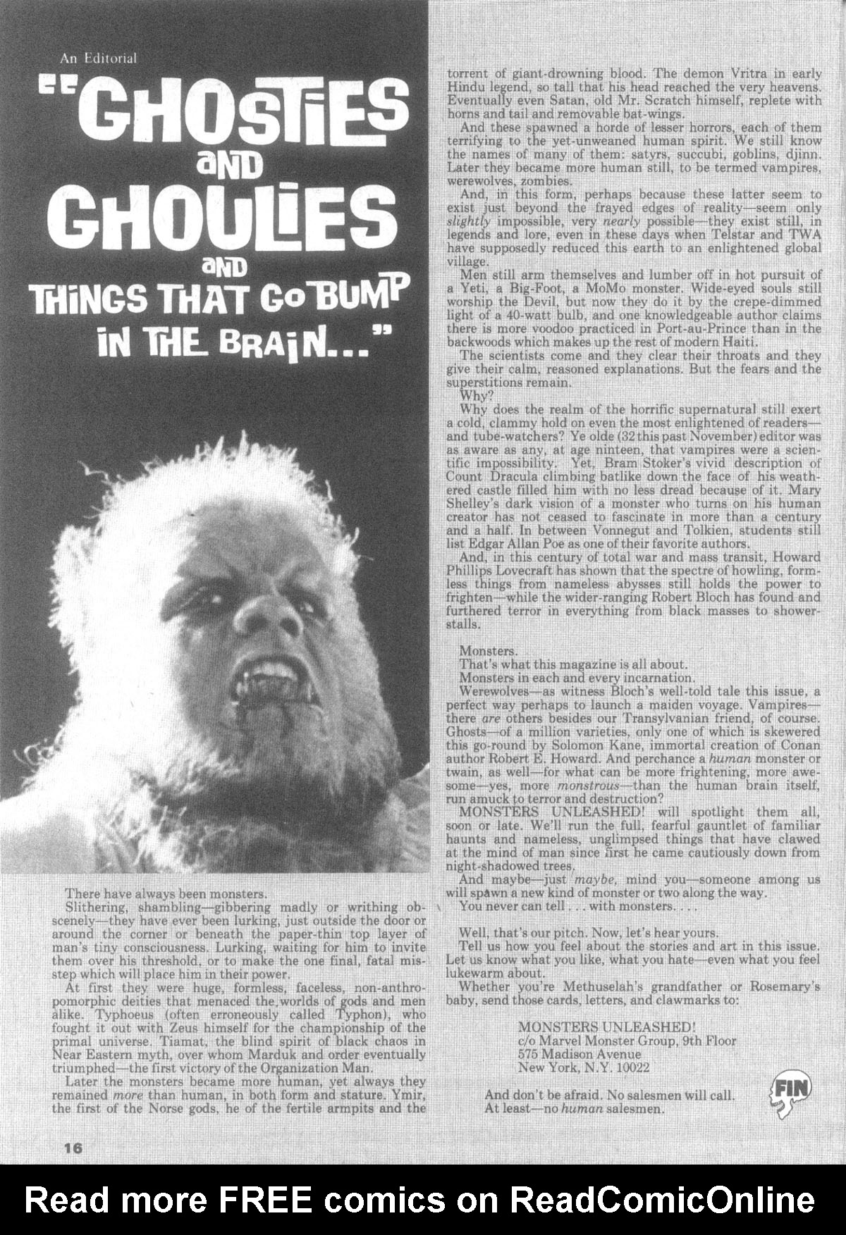 Read online Monsters Unleashed (1973) comic -  Issue #1 - 15