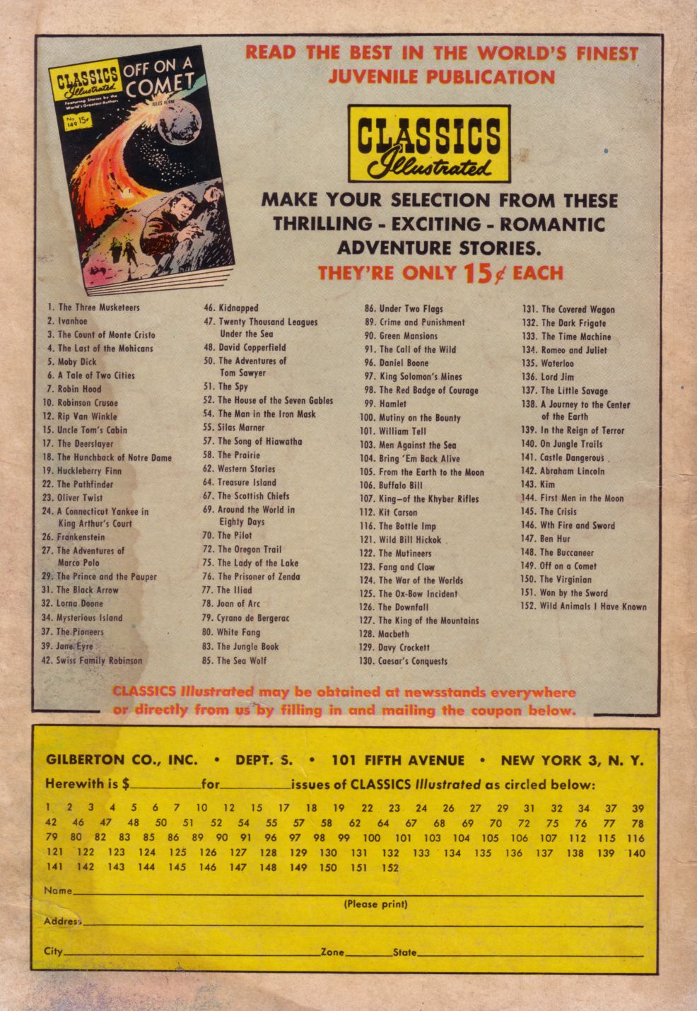 Read online Classics Illustrated comic -  Issue #130 - 52