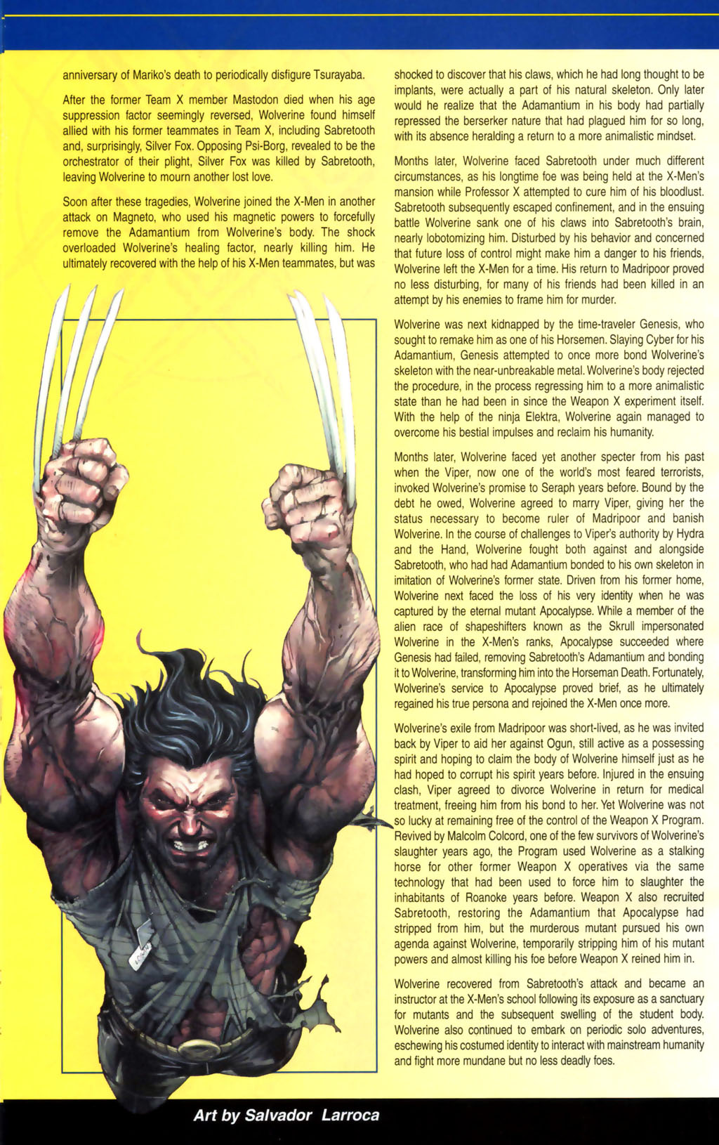 Read online Official Handbook of the Marvel Universe: Wolverine 2004 comic -  Issue # Full - 12