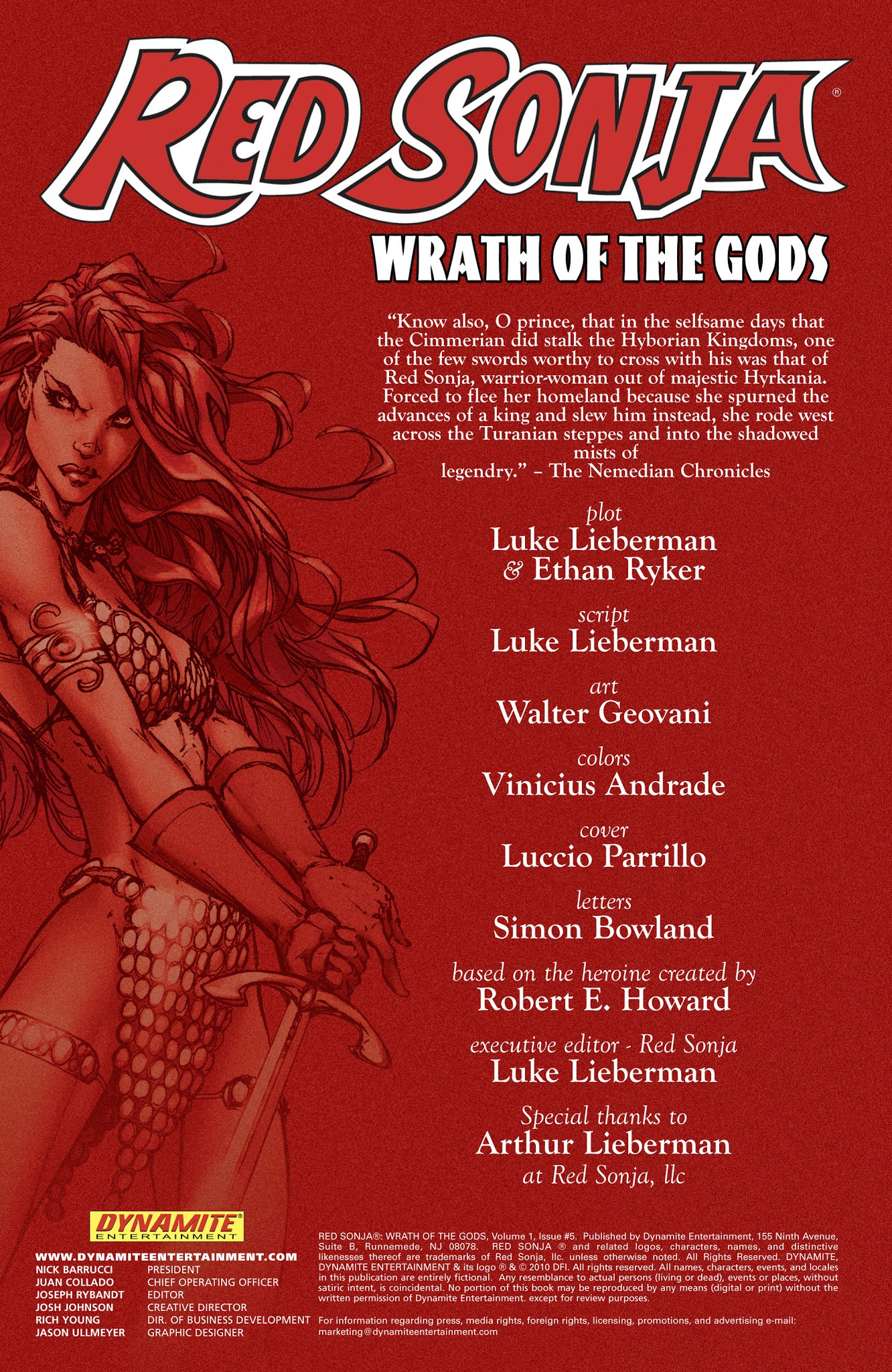 Read online Red Sonja: Wrath of the Gods comic -  Issue #5 - 2