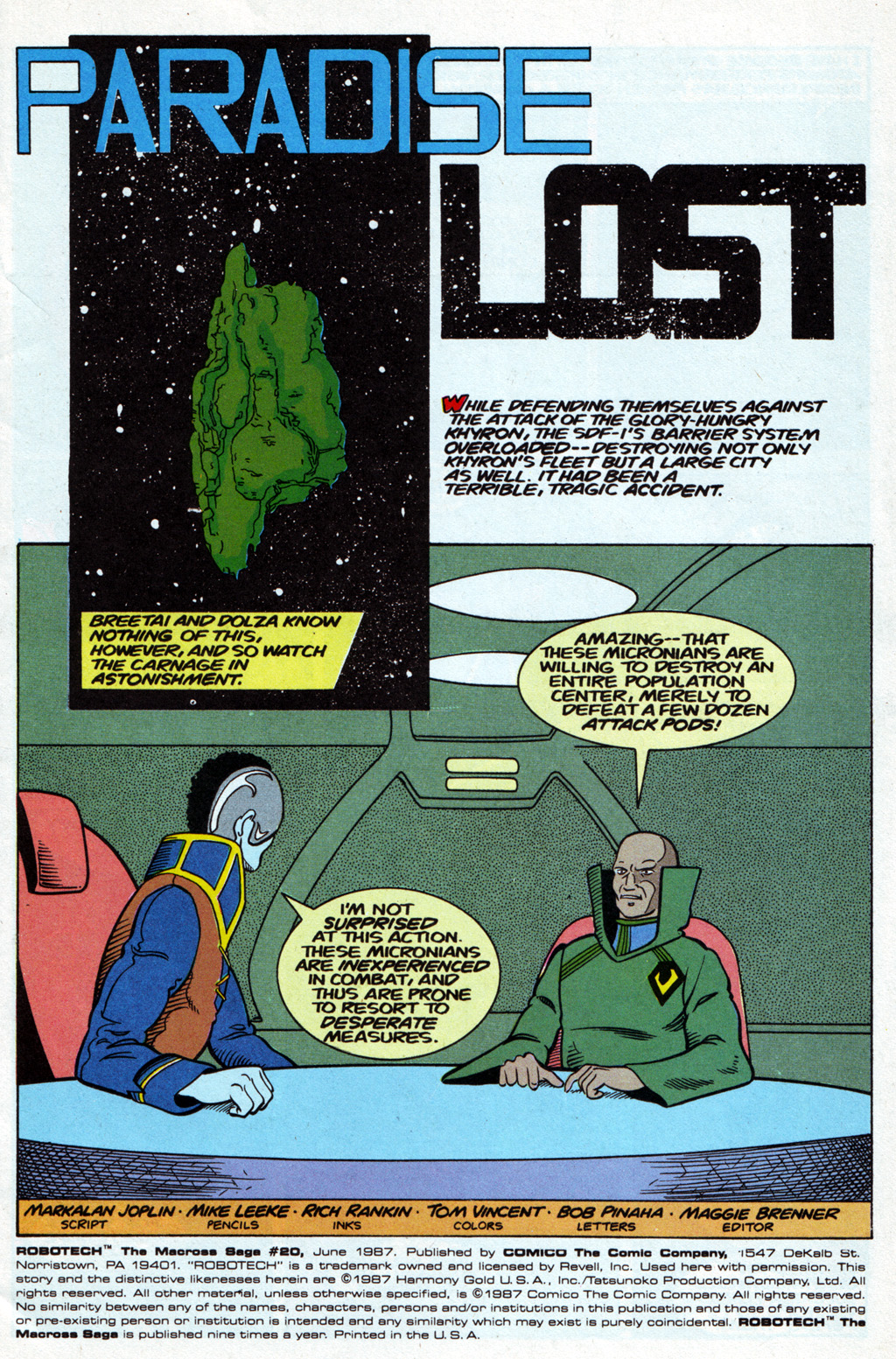 Read online Robotech The Macross Saga comic -  Issue #20 - 3