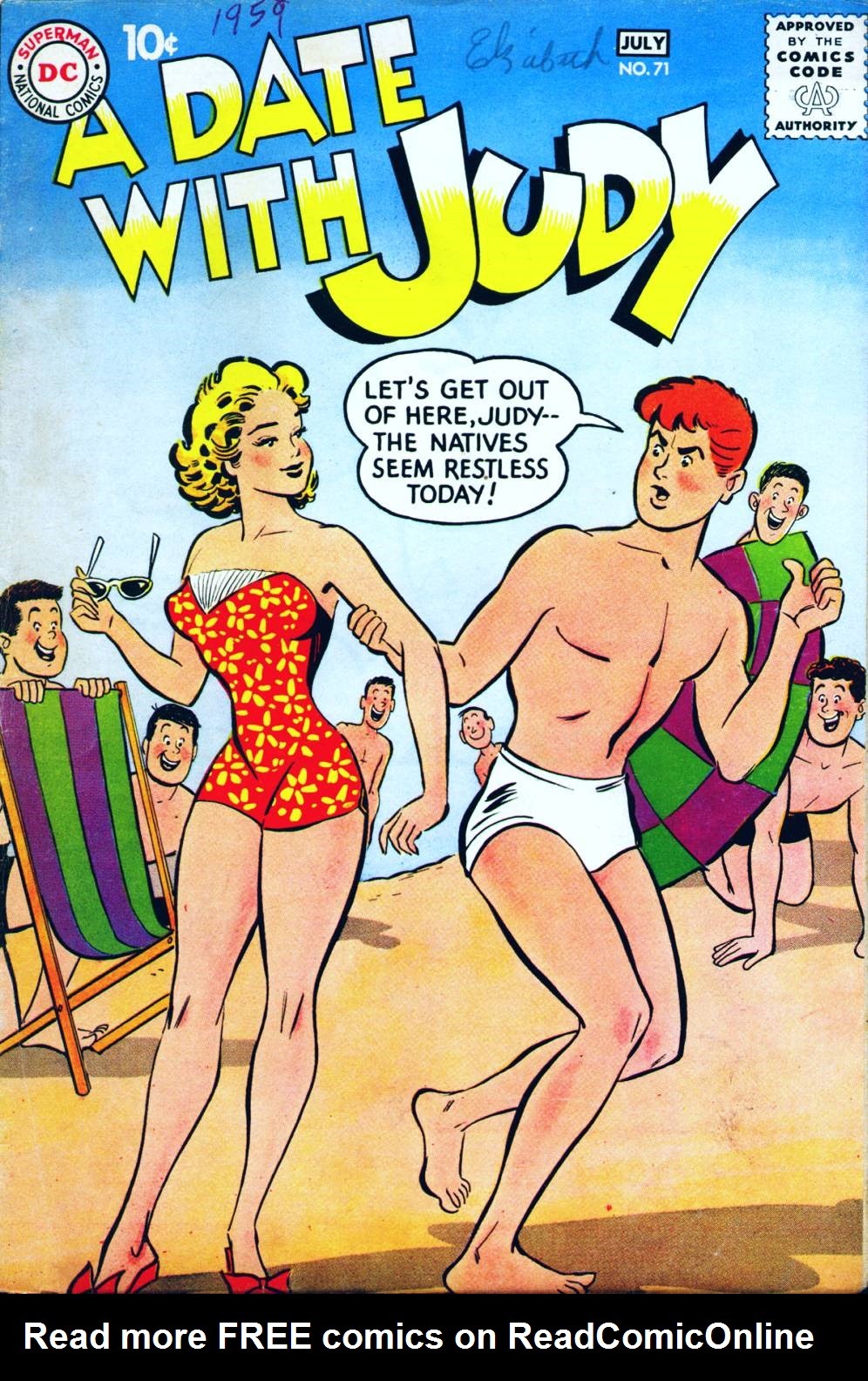 Read online A Date with Judy comic -  Issue #71 - 1