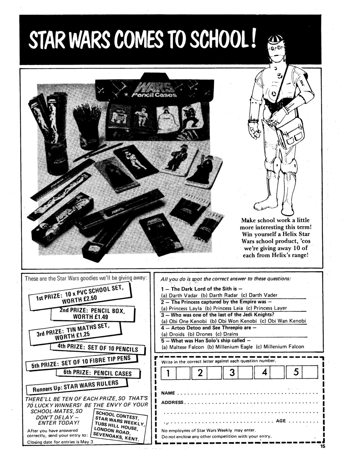 Read online Star Wars Weekly comic -  Issue #11 - 15