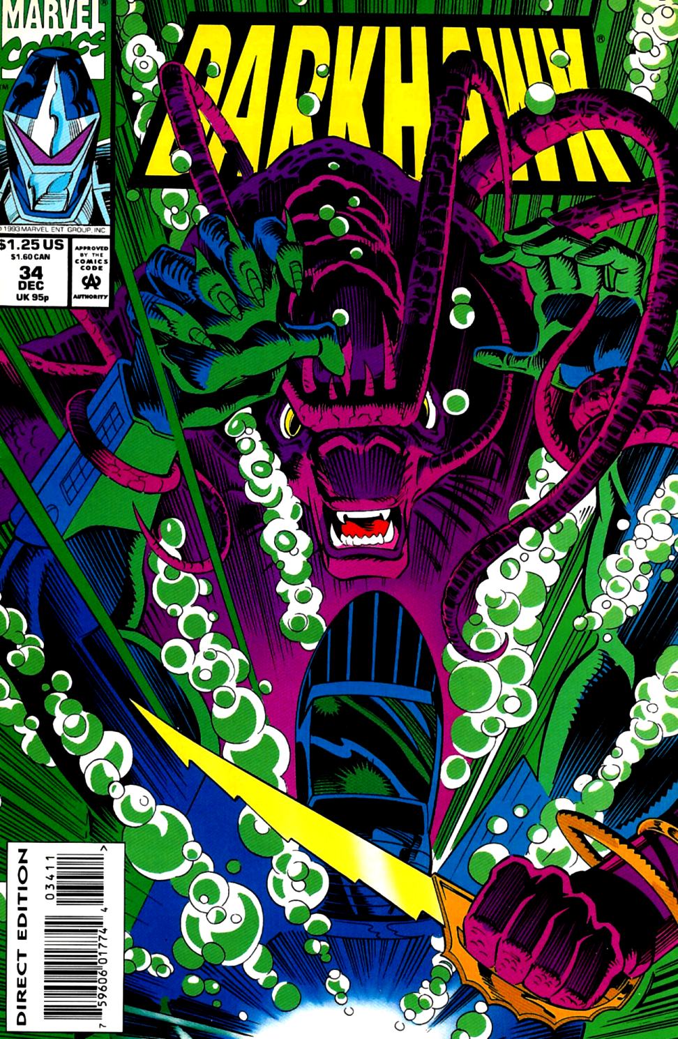 Read online Darkhawk (1991) comic -  Issue #34 - 1