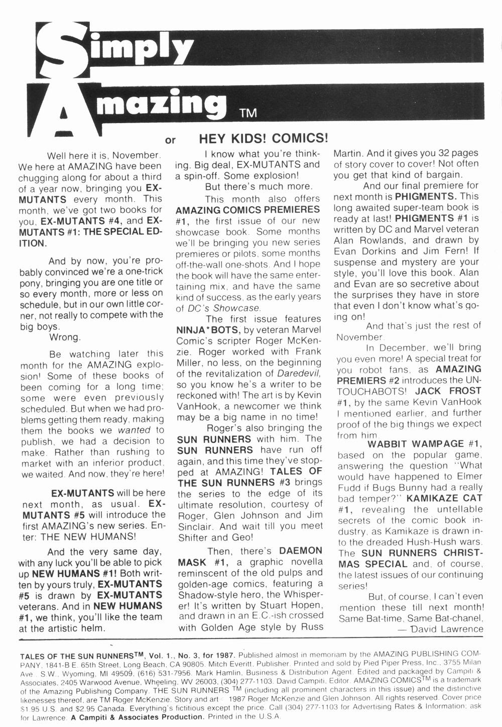 Read online Tales of the Sun Runners comic -  Issue #3 - 2