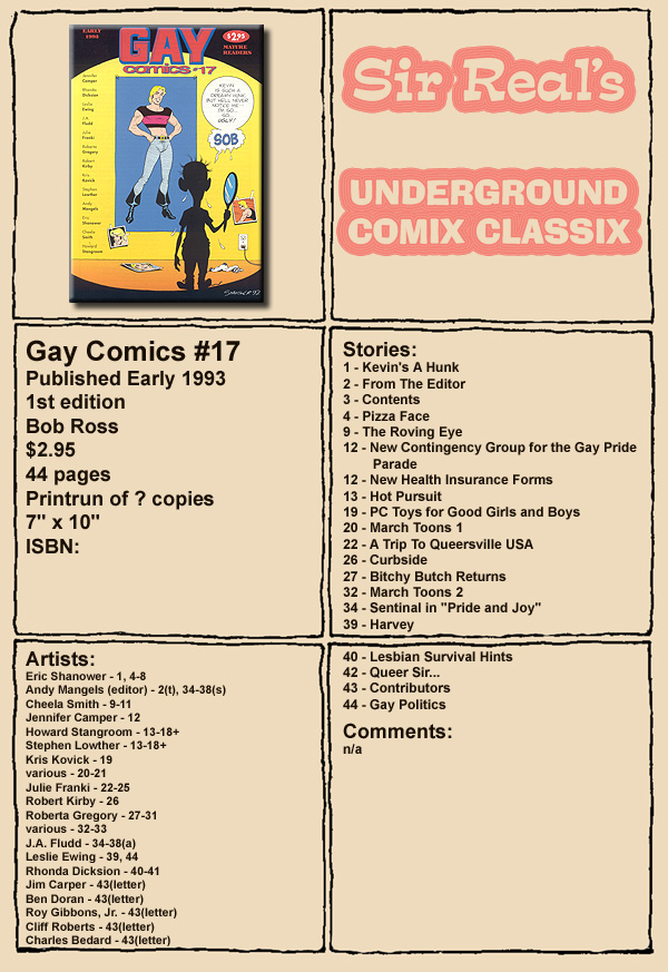 Read online Gay Comix (Gay Comics) comic -  Issue #17 - 1