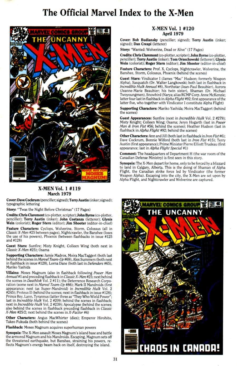 Read online The Official Marvel Index To The X-Men (1994) comic -  Issue #2 - 33