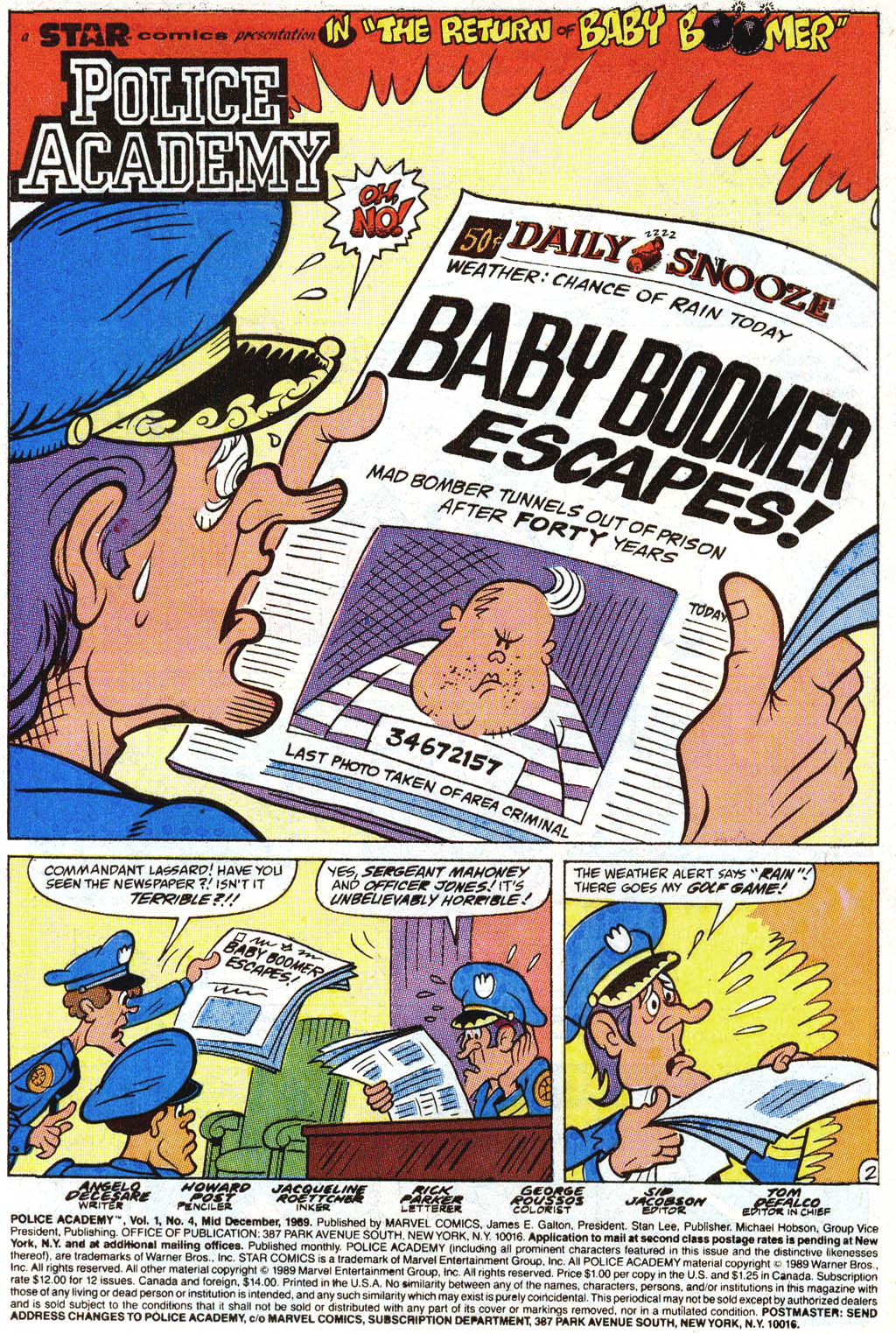 Read online Police Academy comic -  Issue #4 - 3