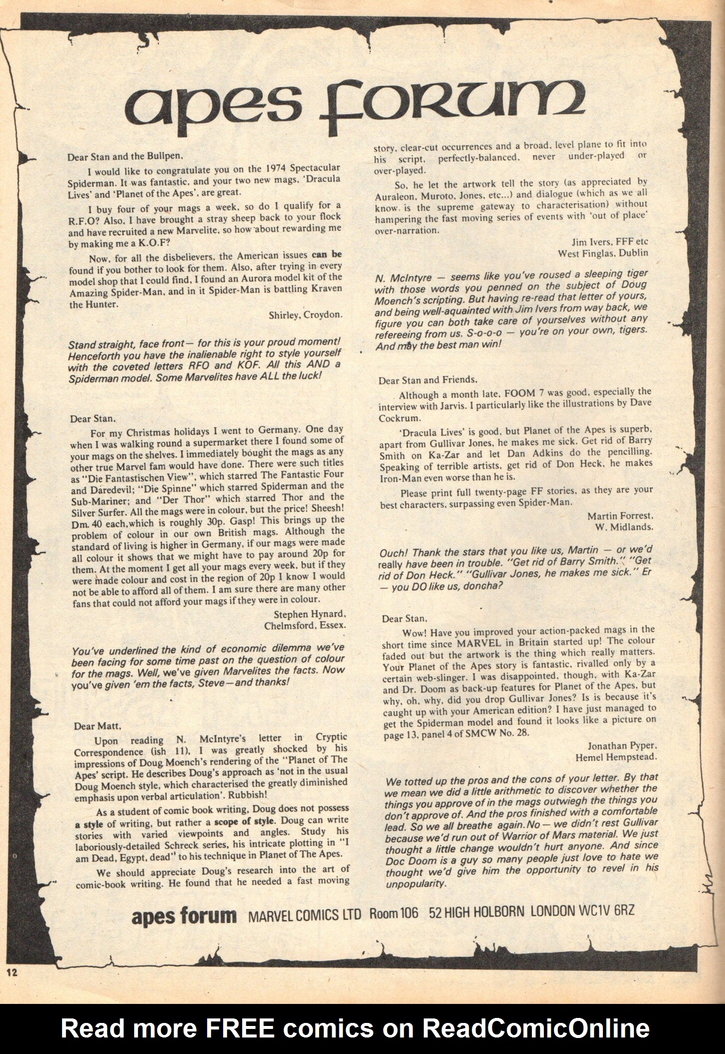 Read online Planet of the Apes (1974) comic -  Issue #18 - 12