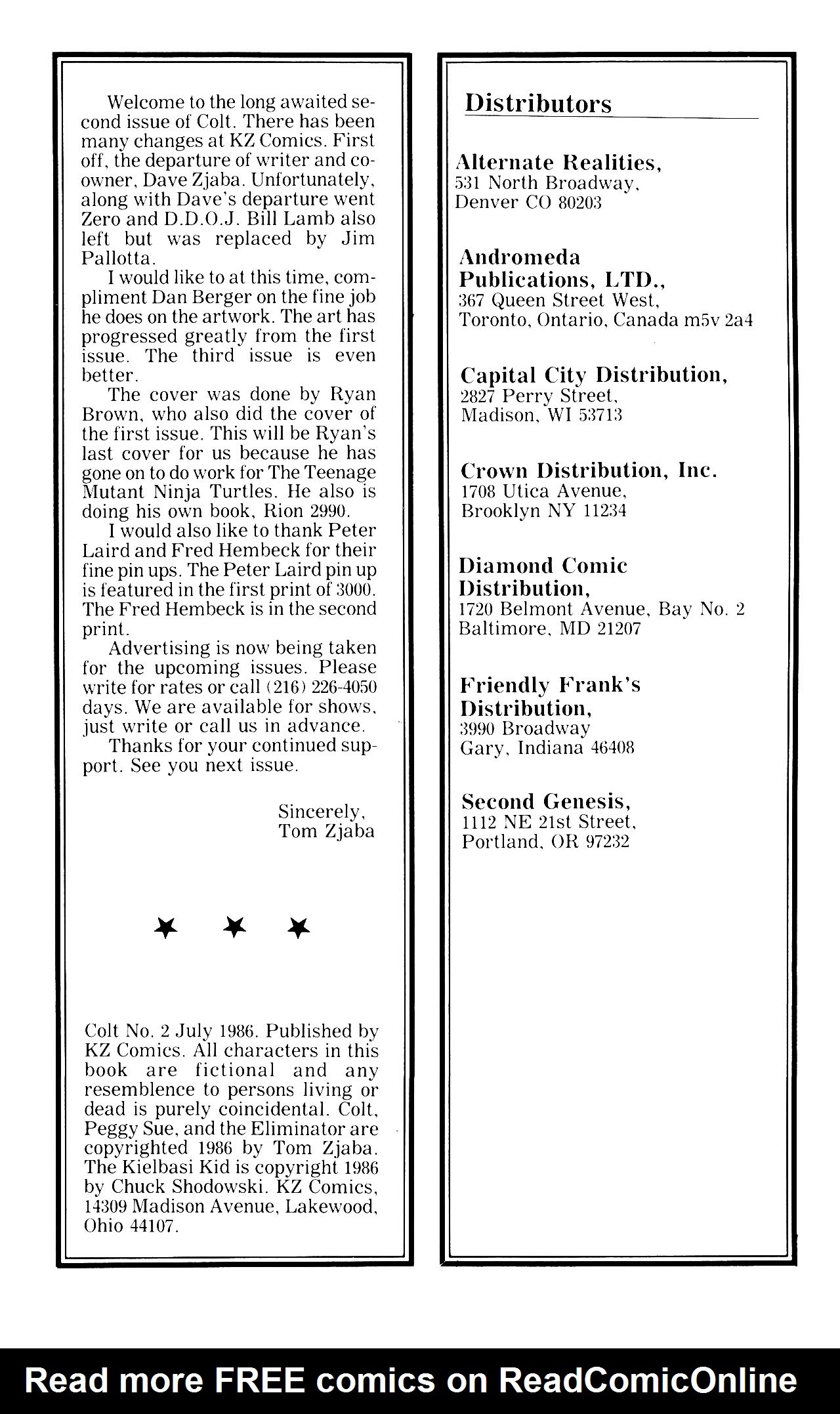 Read online Colt (1986) comic -  Issue #2 - 2