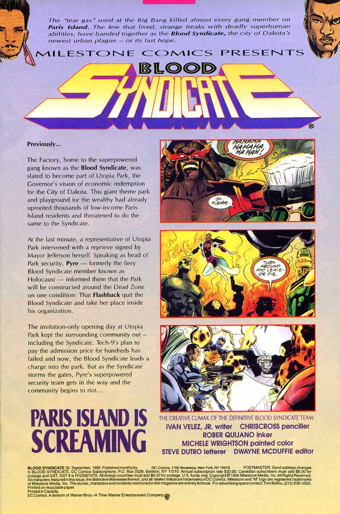 Read online Blood Syndicate comic -  Issue #30 - 2