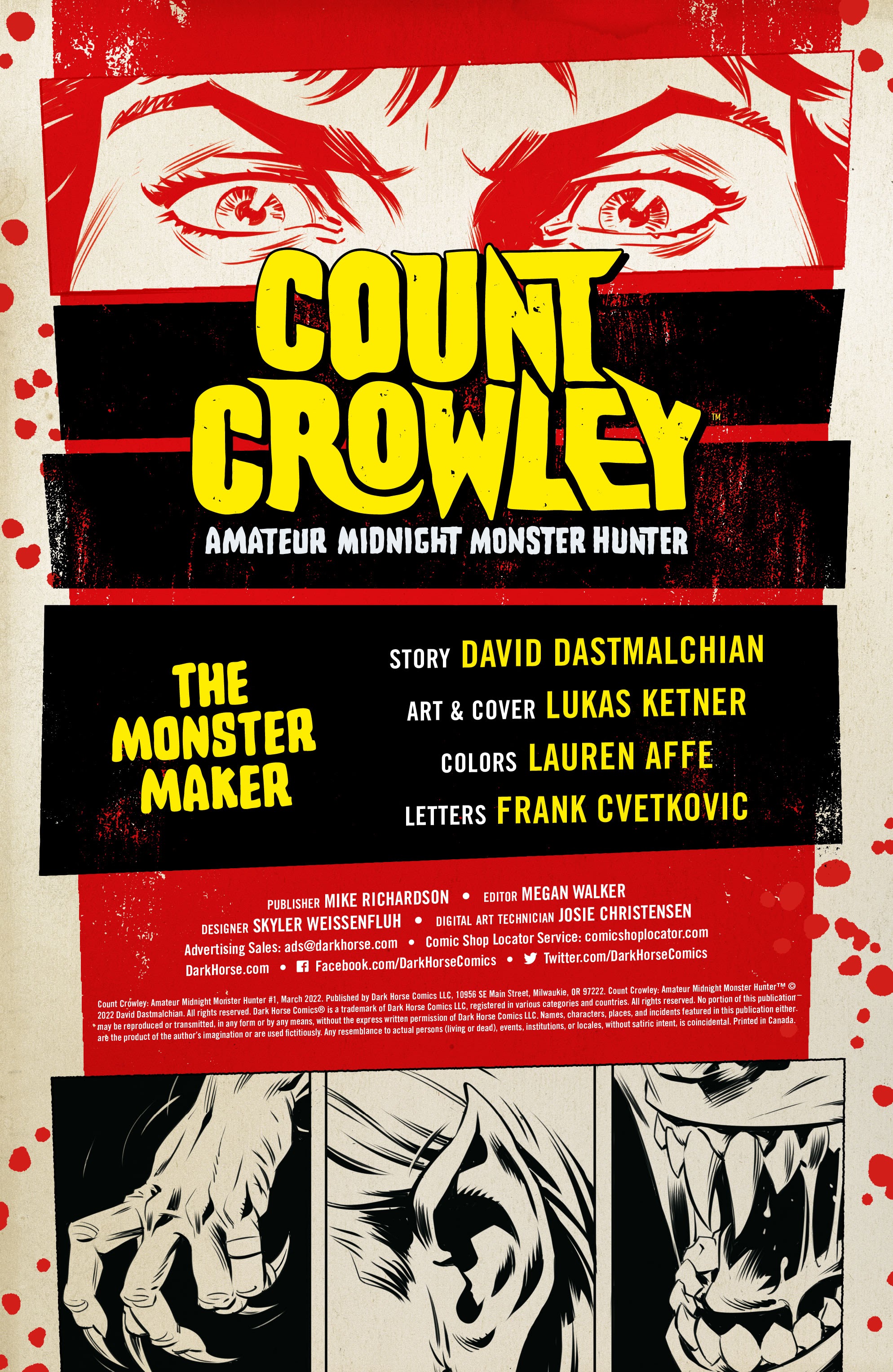 Read online Count Crowley: Amateur Midnight Monster Hunter comic -  Issue #1 - 2