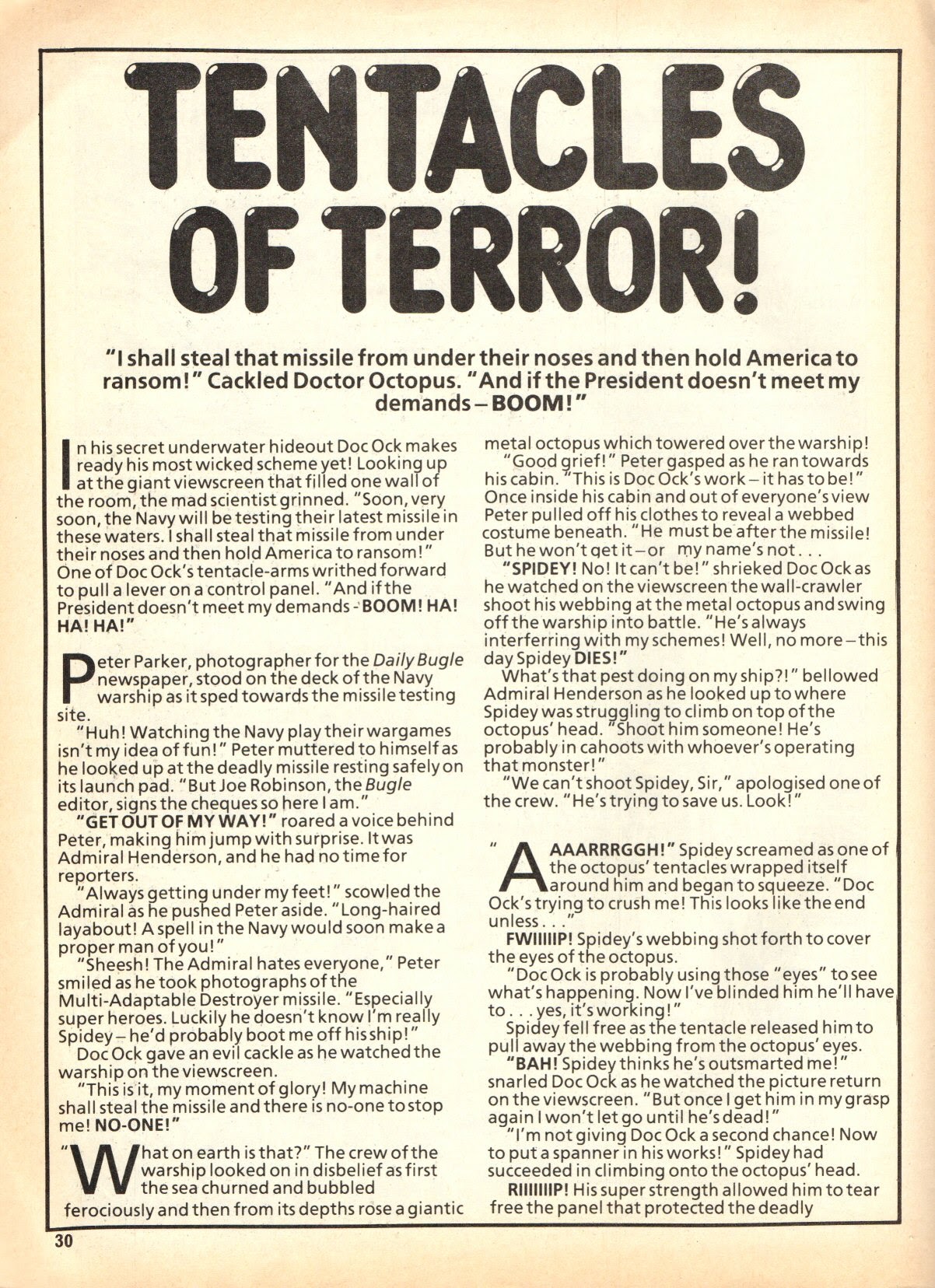 Read online Spidey Comic comic -  Issue #658 - 30