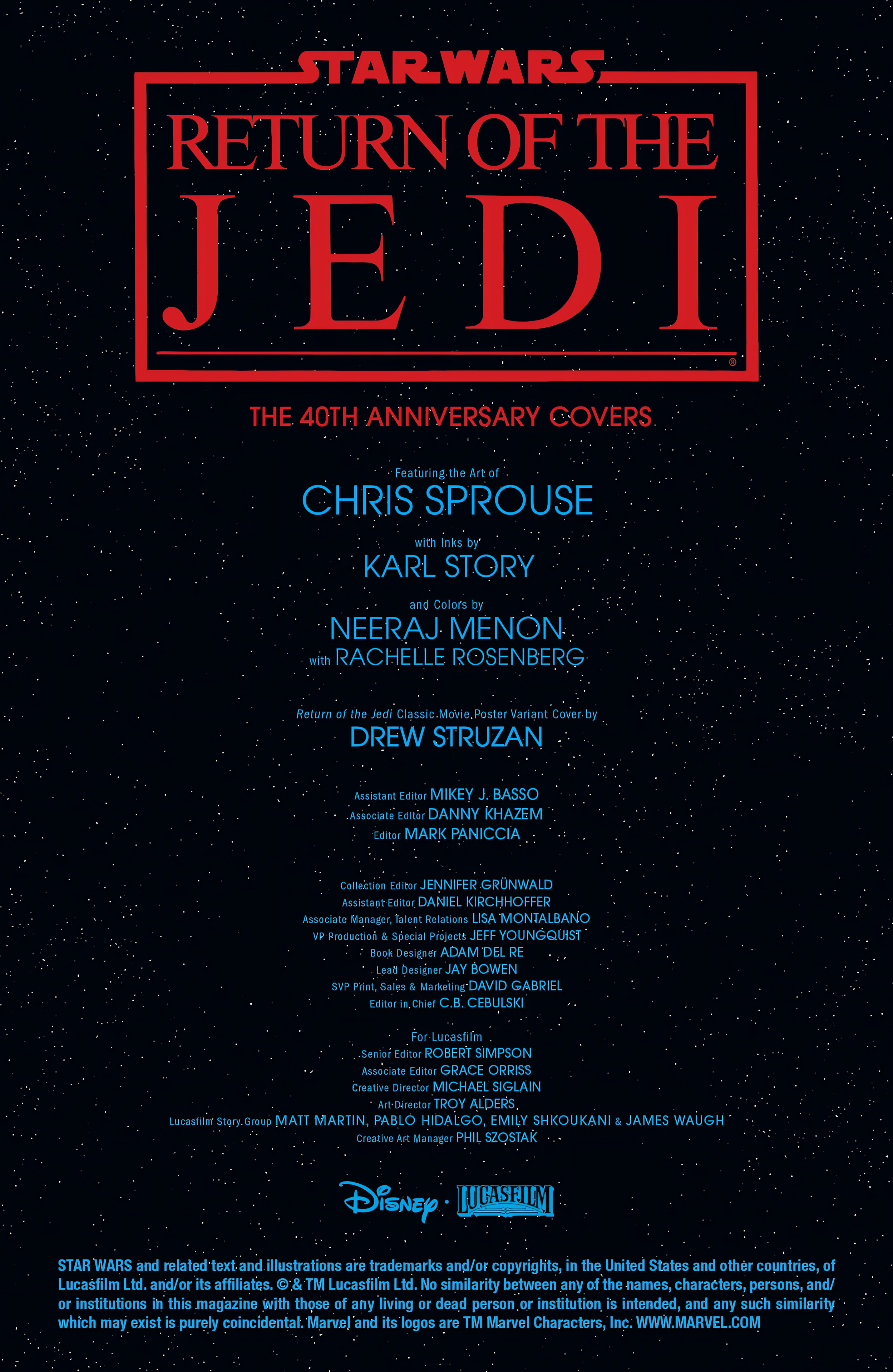Read online Star Wars: Return of the Jedi - The 40th Anniversary Covers by Chris Sprouse comic -  Issue # Full - 2