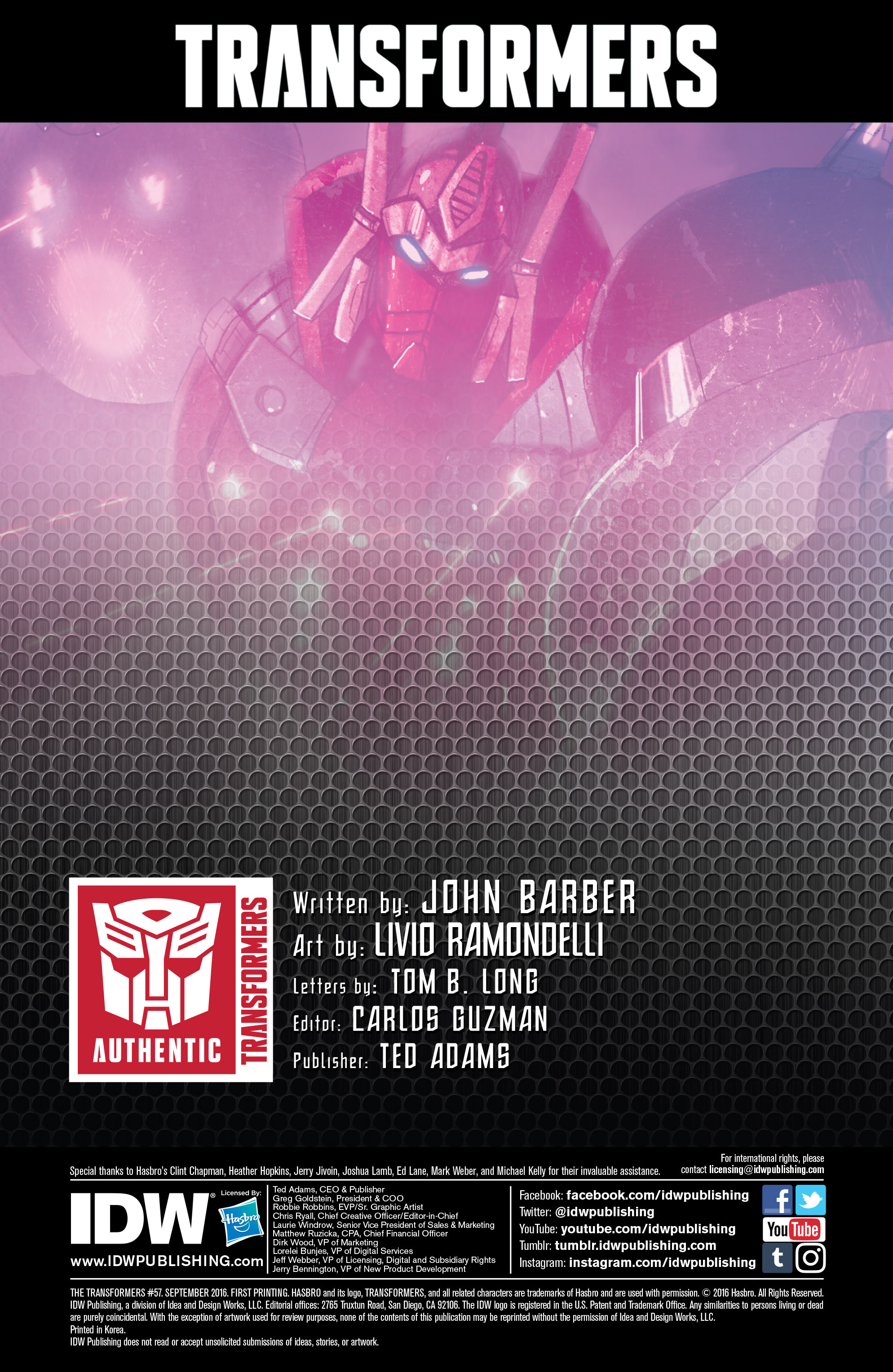 Read online The Transformers (2014) comic -  Issue #57 - 2