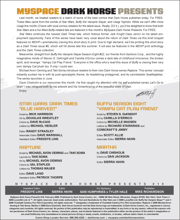 Read online MySpace Dark Horse Presents comic -  Issue #19 - 1