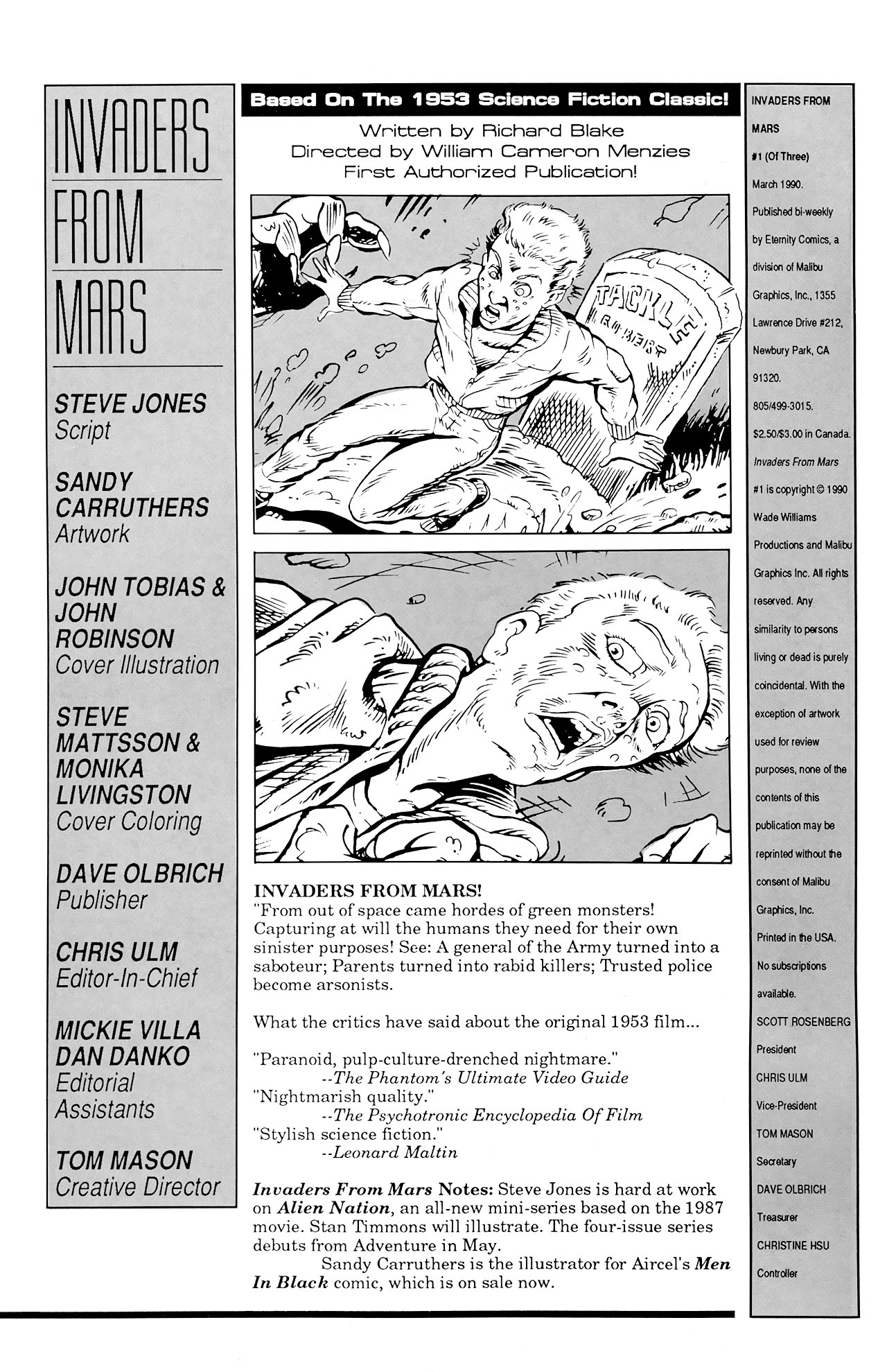 Read online Invaders From Mars (1990) comic -  Issue #1 - 2