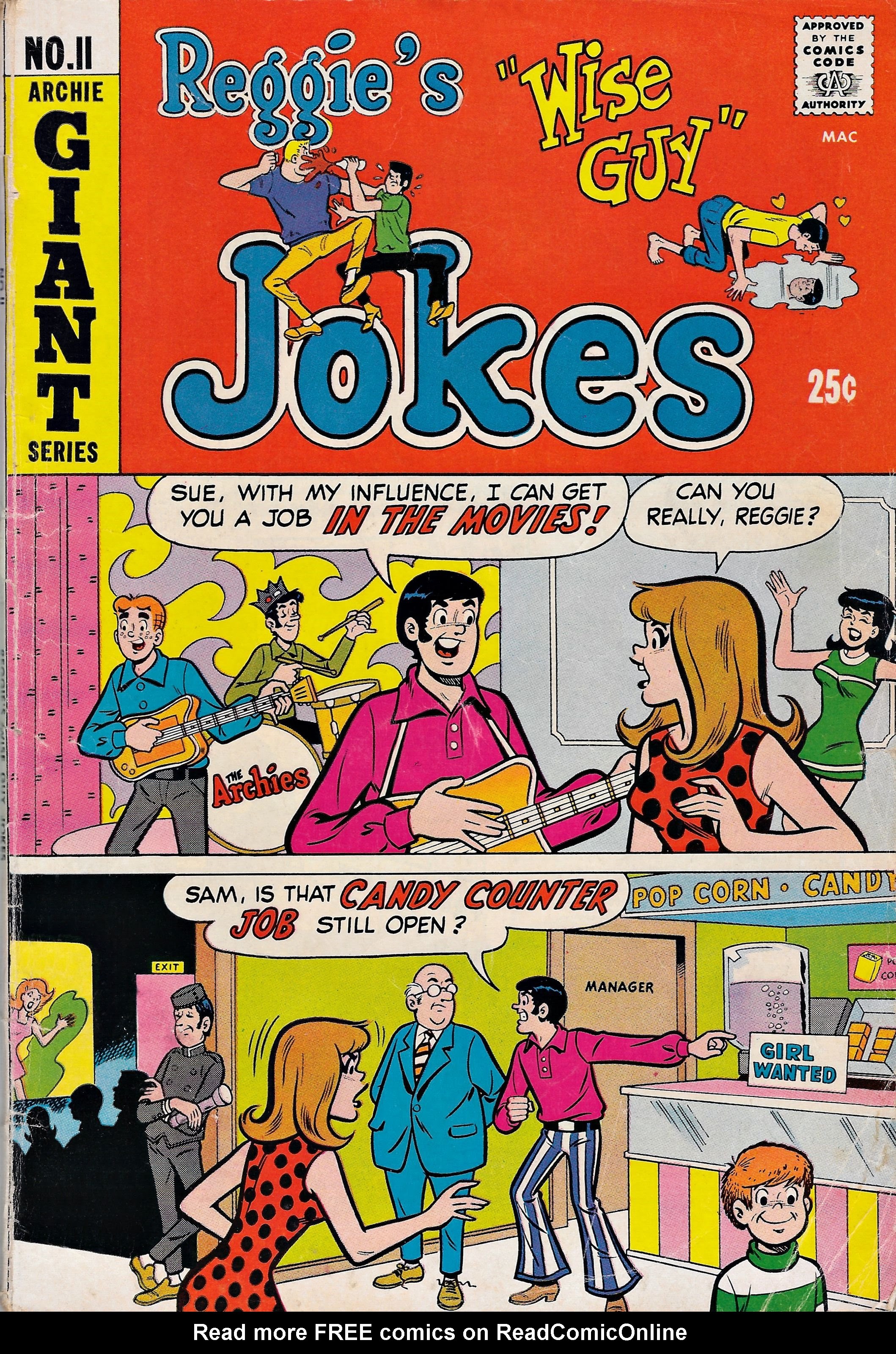 Read online Reggie's Wise Guy Jokes comic -  Issue #11 - 1