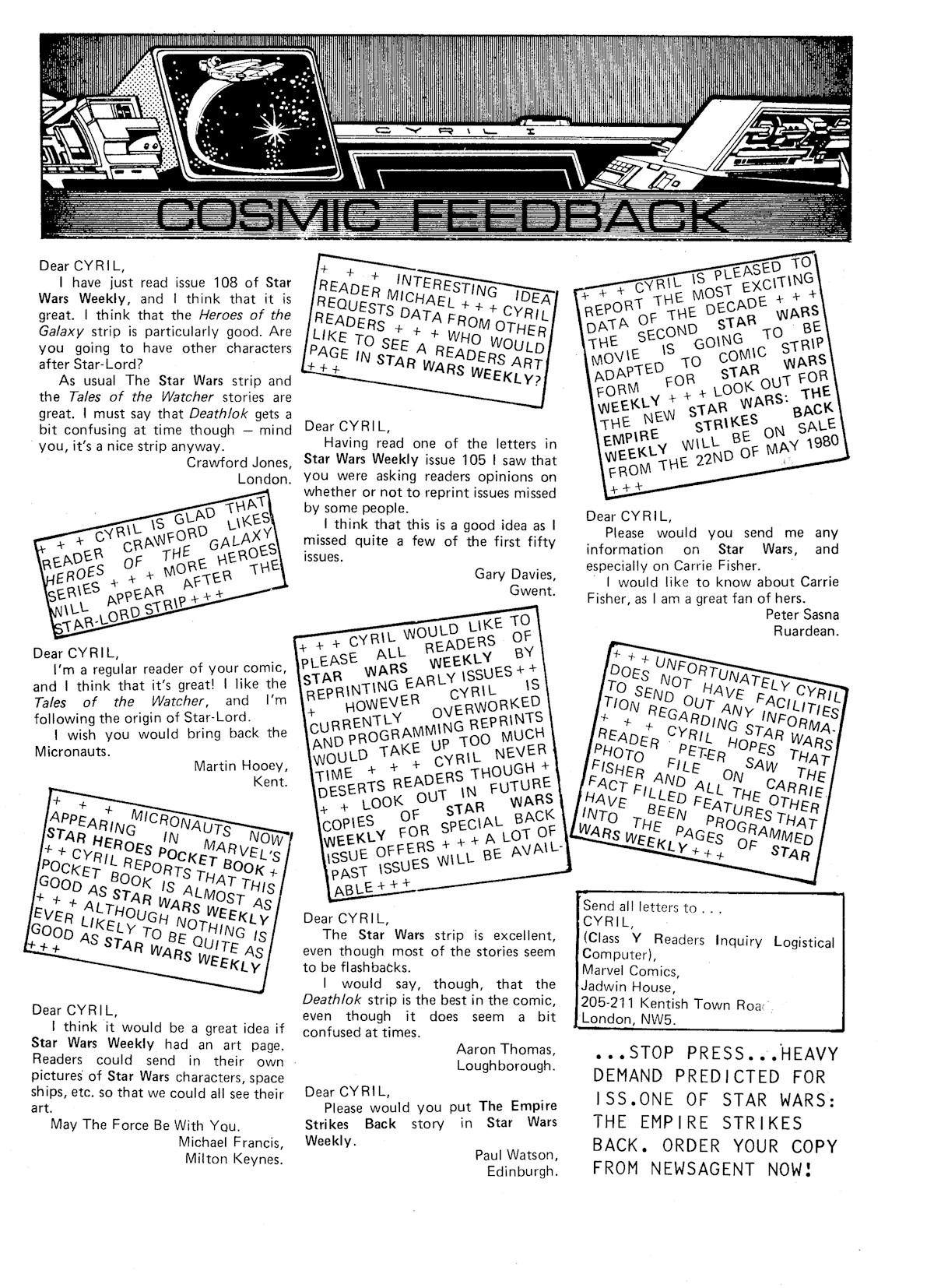 Read online Star Wars Weekly comic -  Issue #112 - 8